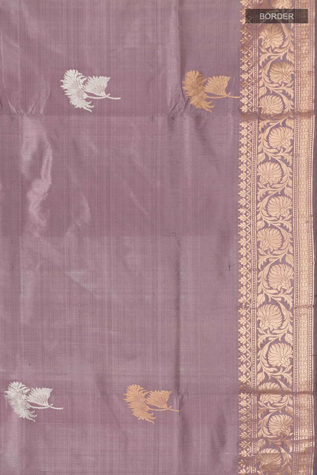 Mauve Banarasi Katan Silk Saree