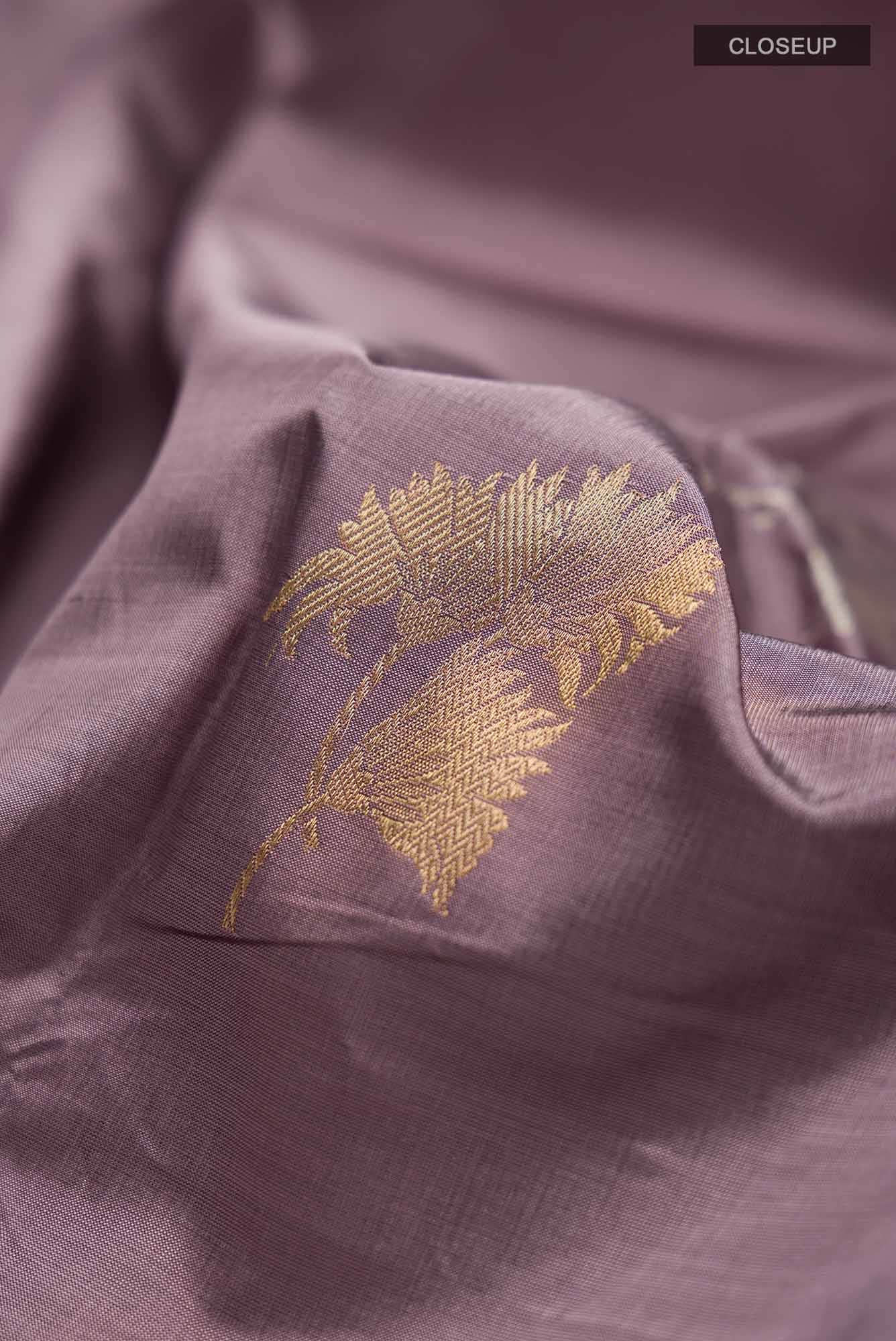 Mauve Banarasi Katan Silk Saree