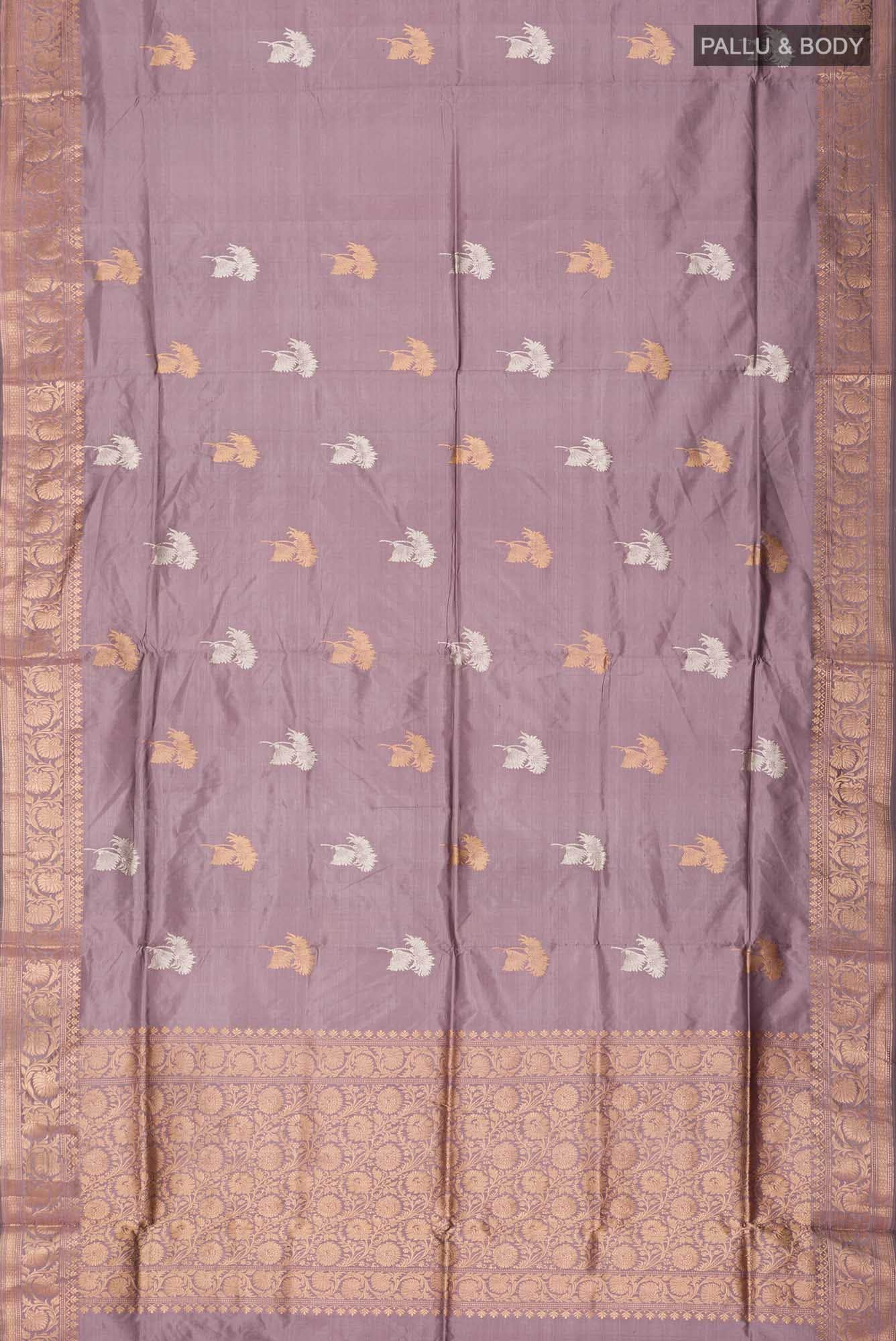Mauve Banarasi Katan Silk Saree