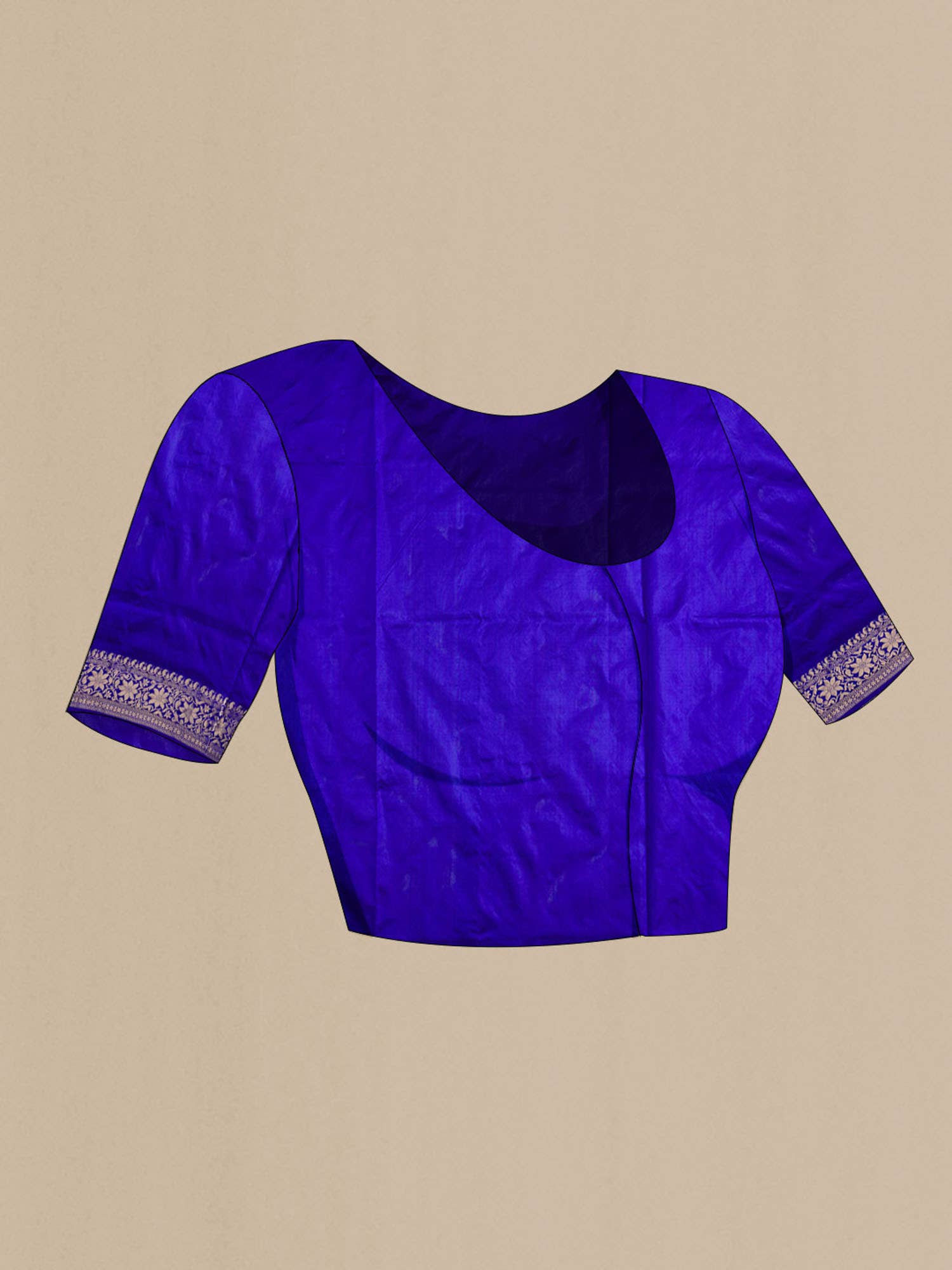 Blue Banarasi Katan Silk Saree