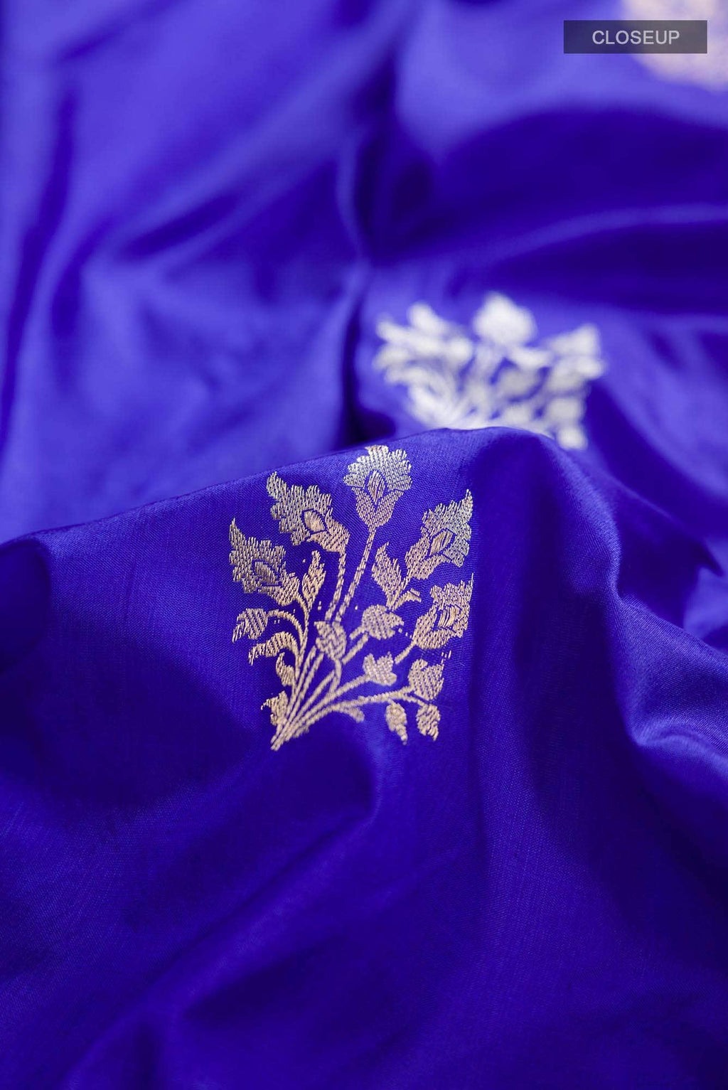 Blue Banarasi Katan Silk Saree