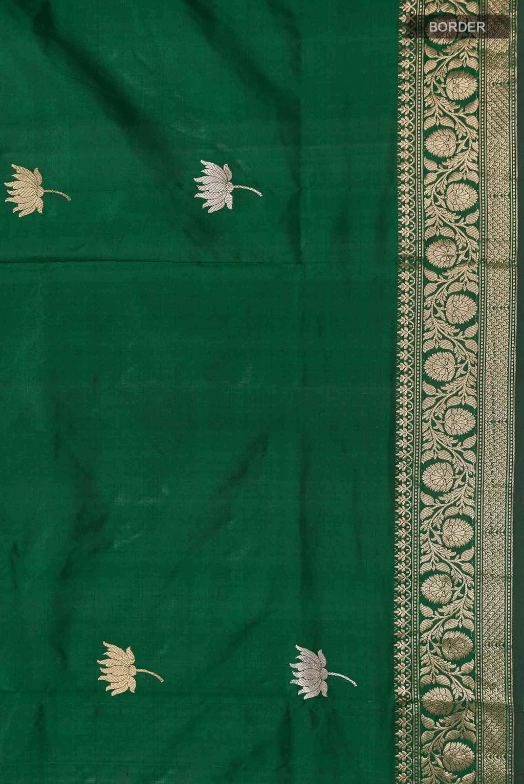 Green Banarasi Katan Silk Saree