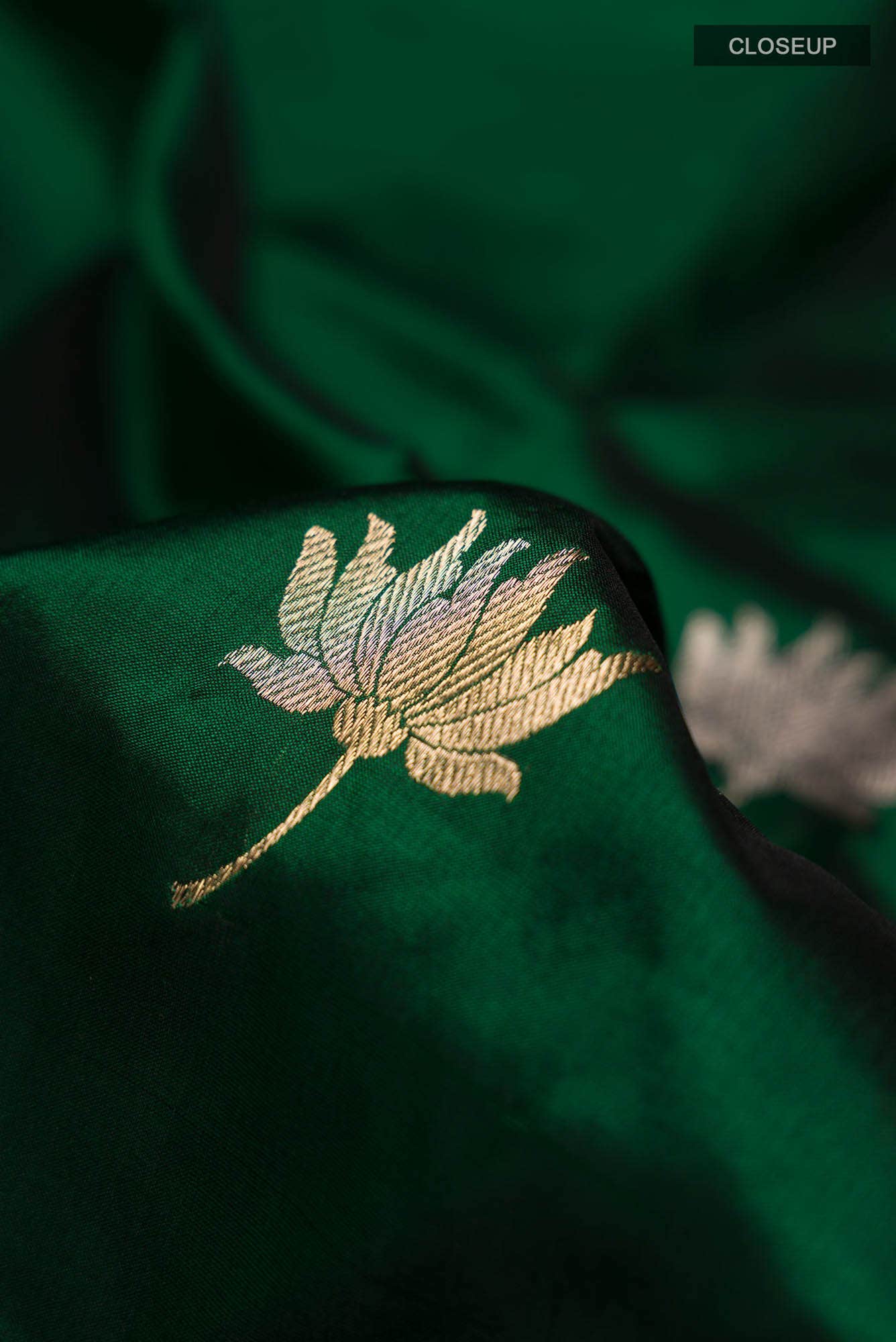Green Banarasi Katan Silk Saree