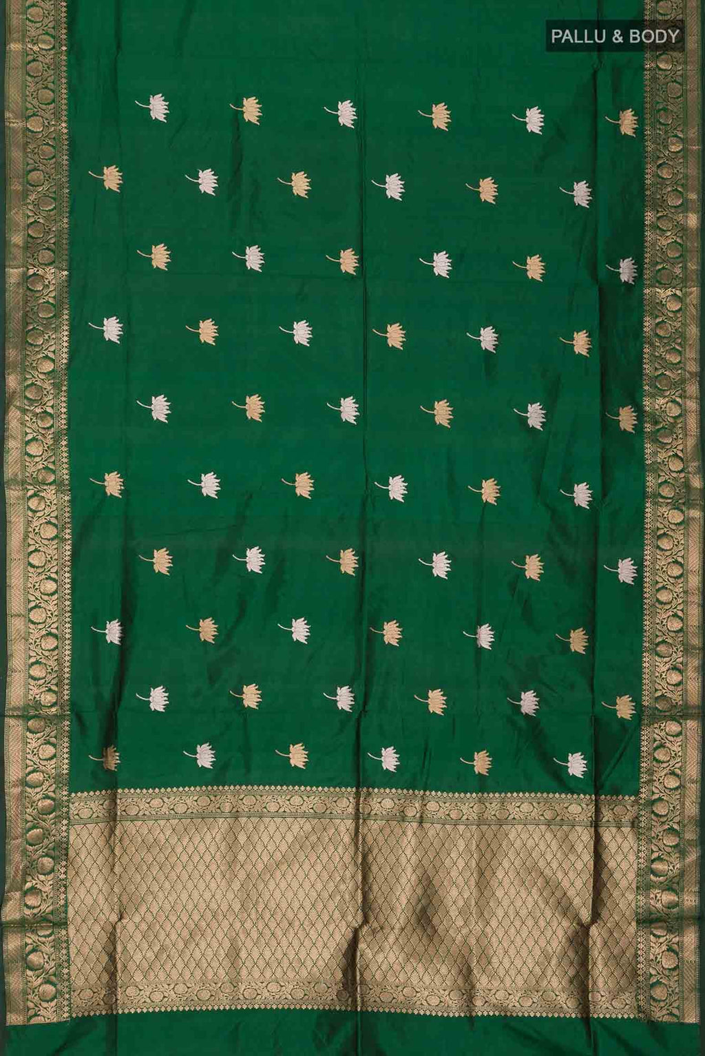 Green Banarasi Katan Silk Saree