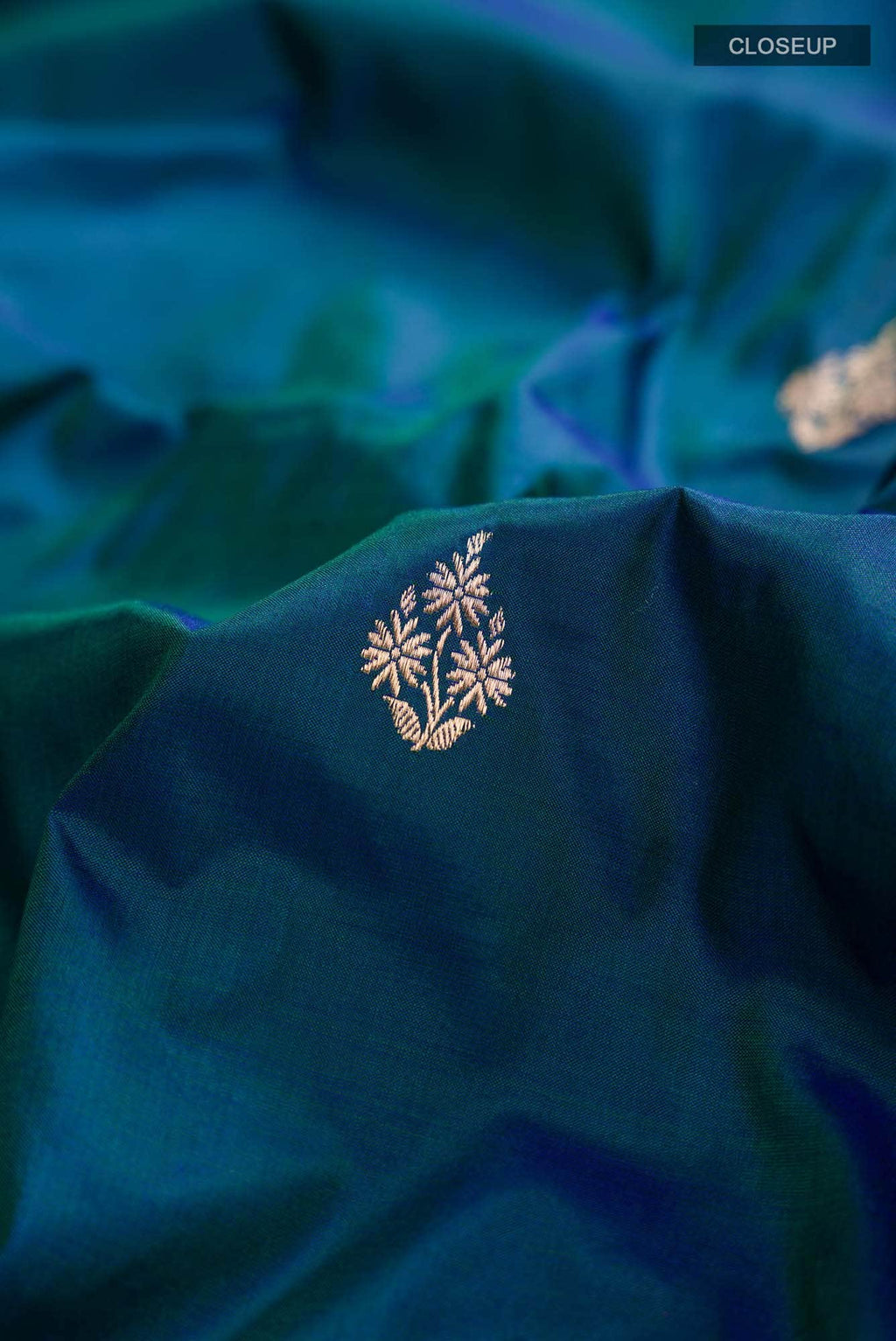 Blue Banarasi Katan Silk Saree