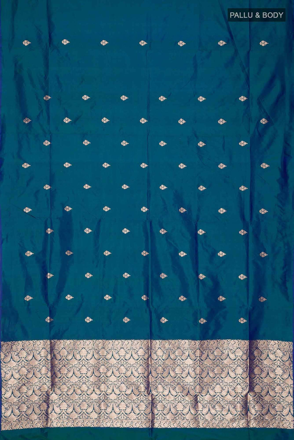 Blue Banarasi Katan Silk Saree