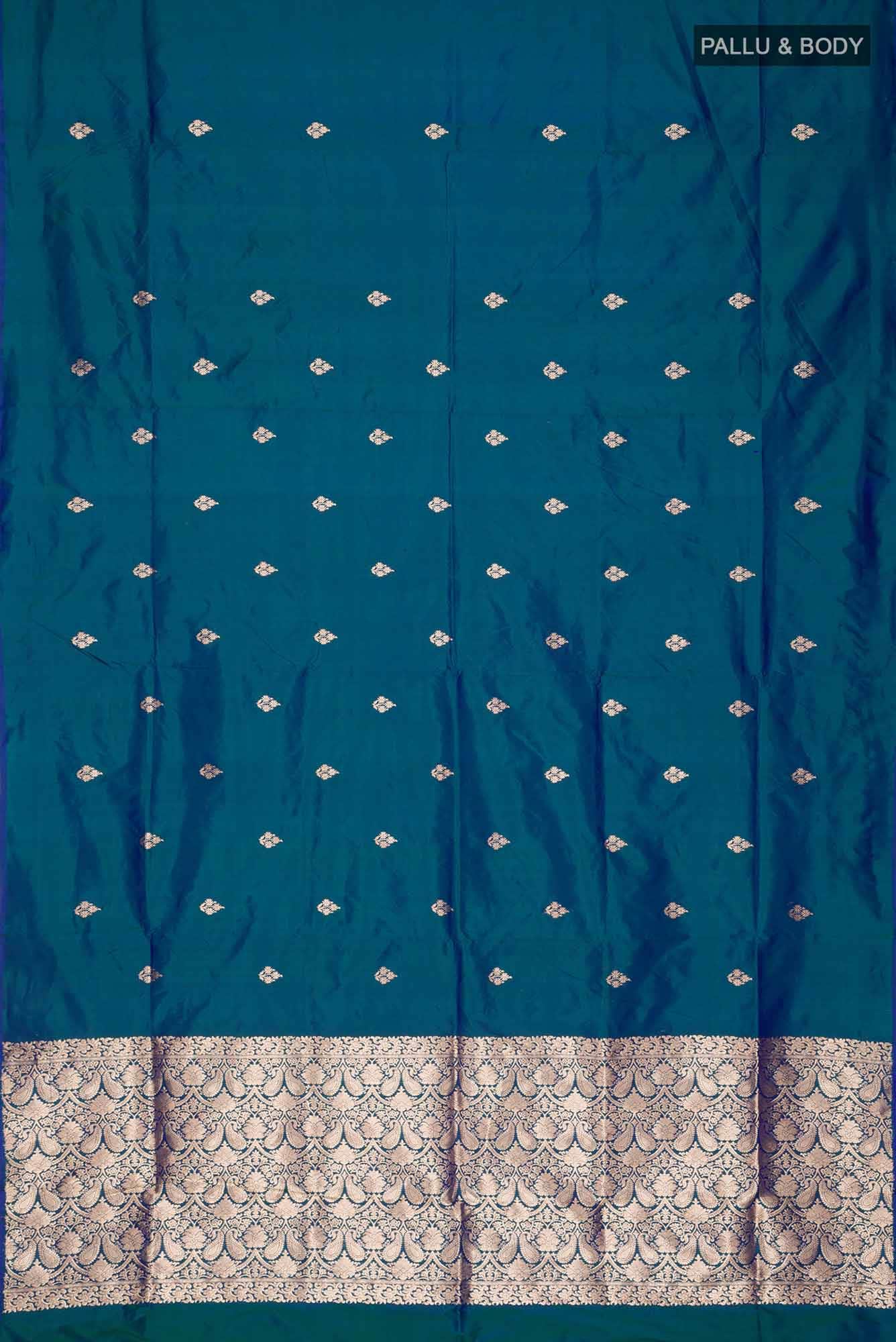 Blue Banarasi Katan Silk Saree