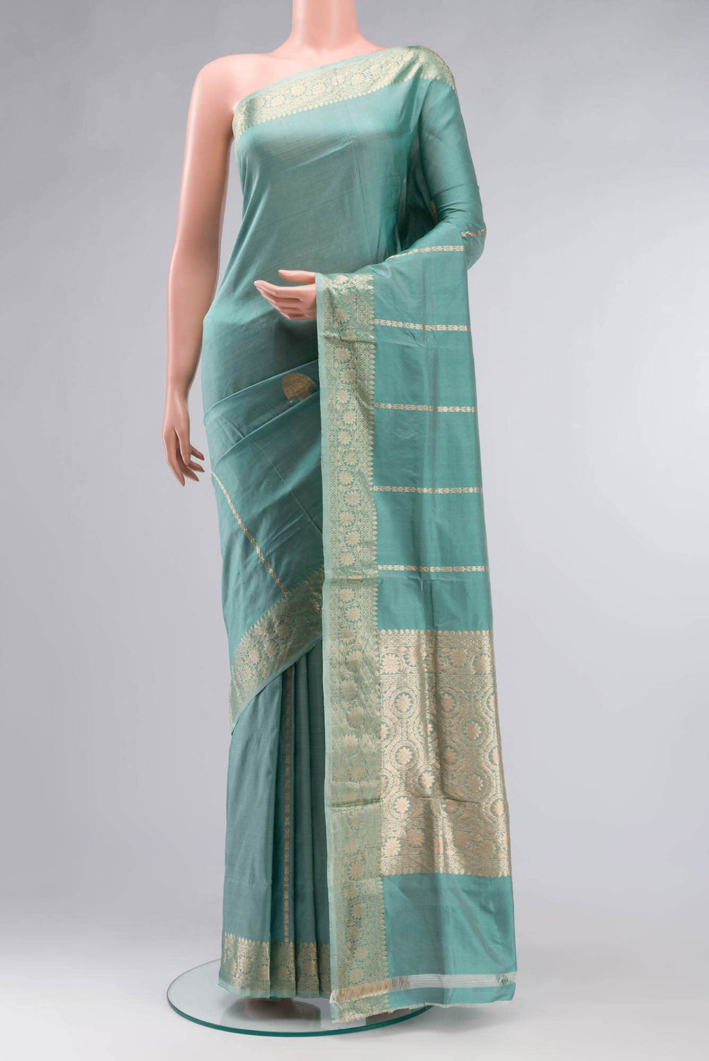 Green Banarasi Katan Silk Saree