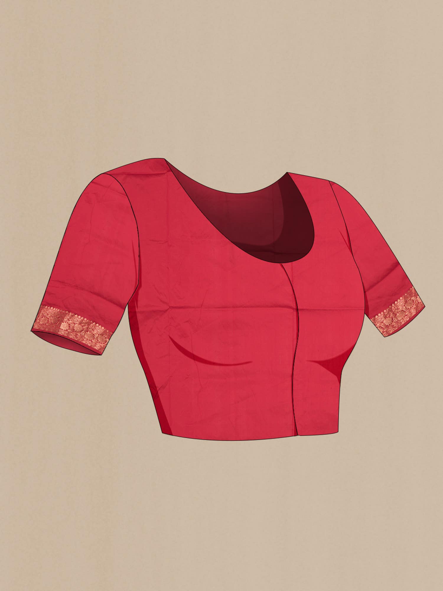 Red Banarasi Katan Silk Saree