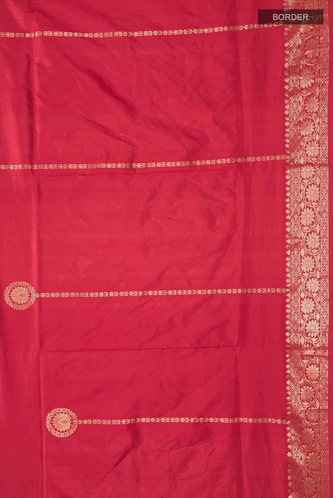 Red Banarasi Katan Silk Saree