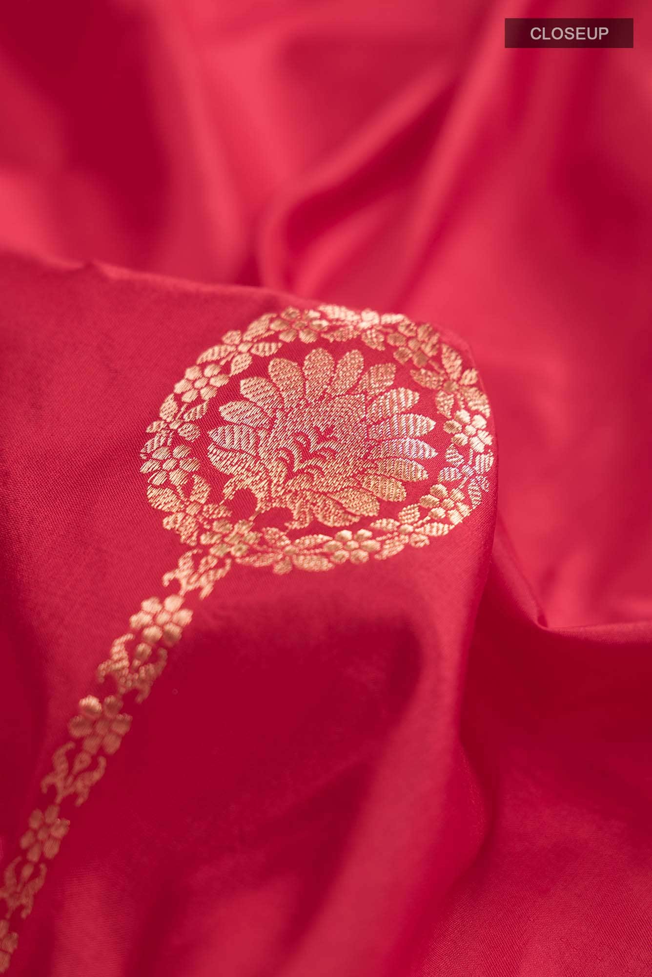 Red Banarasi Katan Silk Saree
