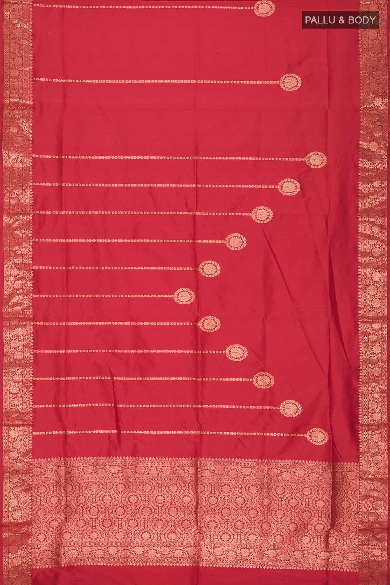 Red Banarasi Katan Silk Saree