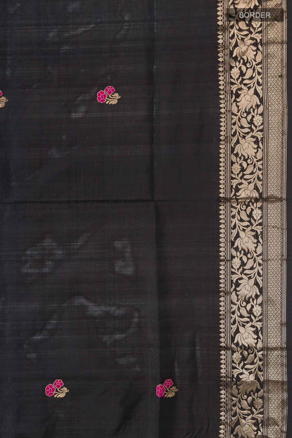 Black Banarasi Katan Silk Saree