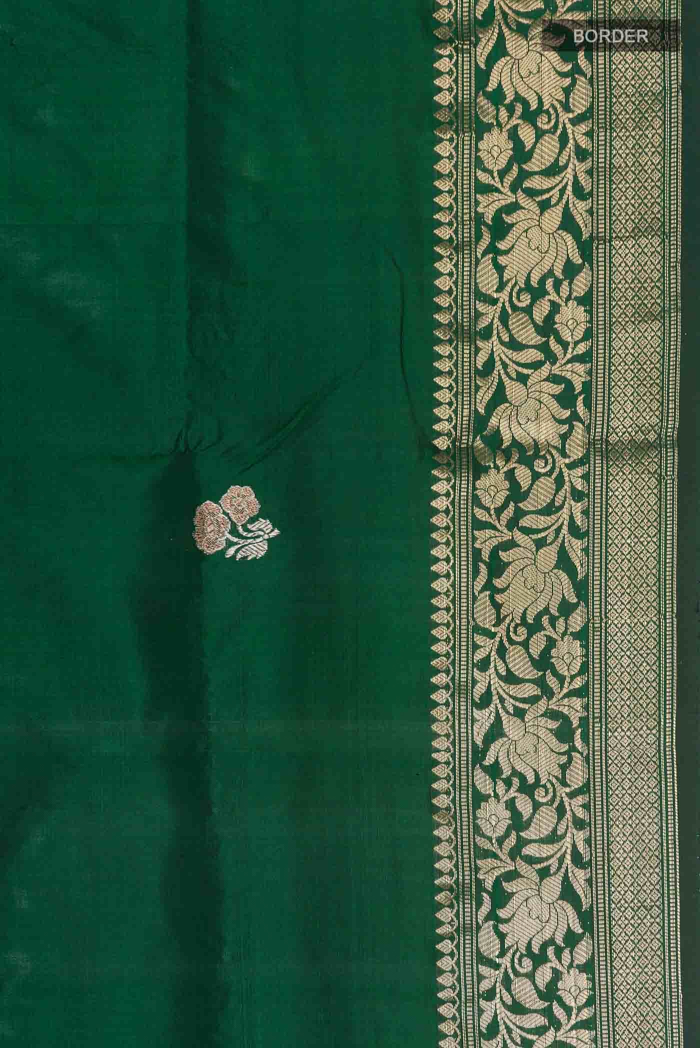 Green Banarasi Katan Silk Saree