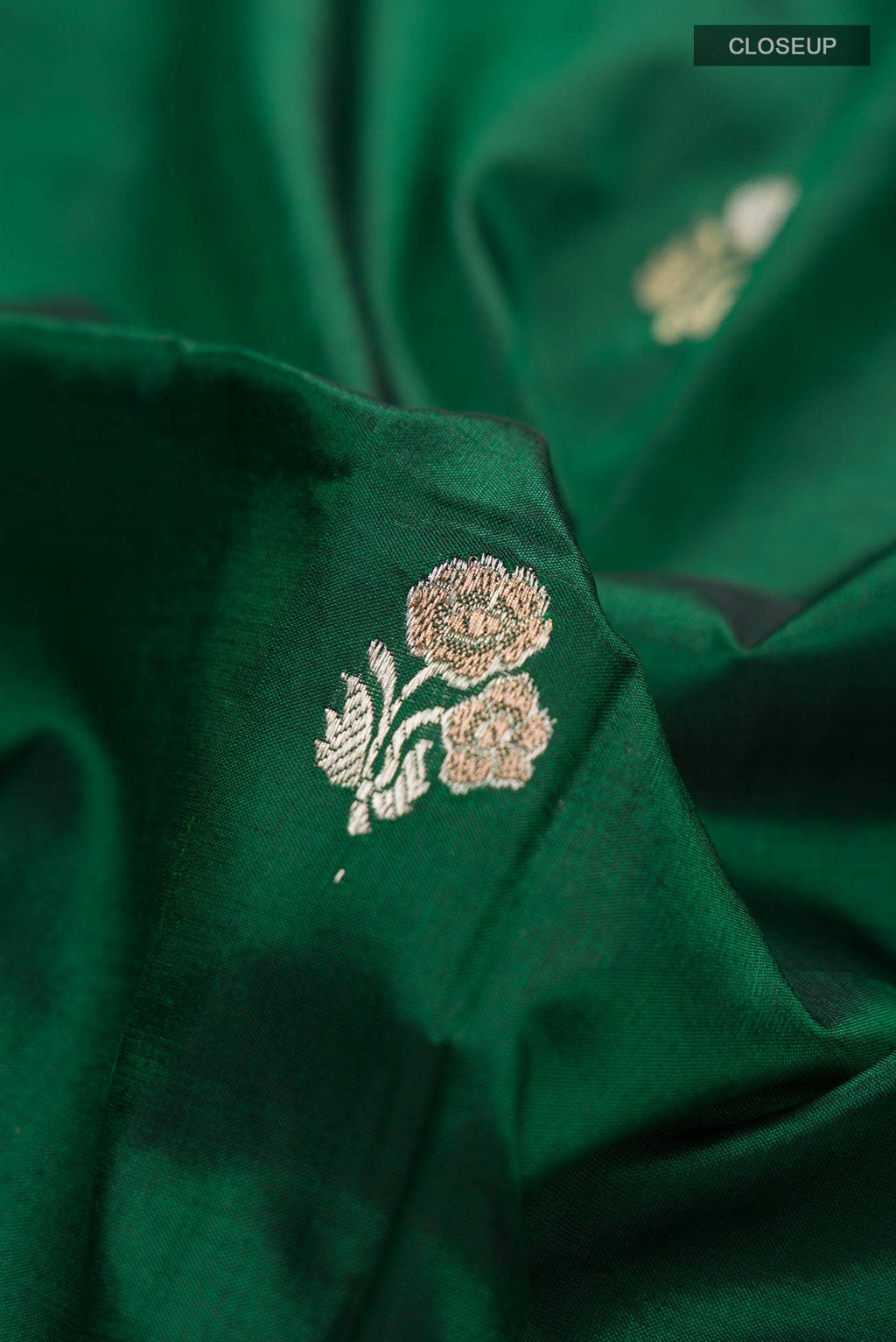 Green Banarasi Katan Silk Saree