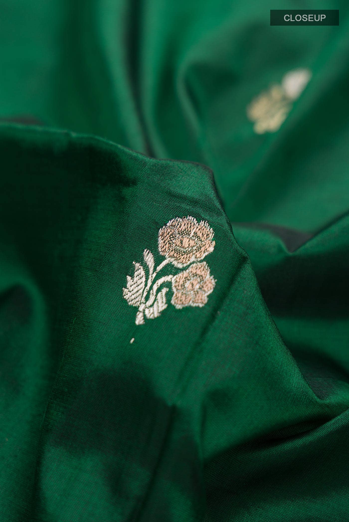 Green Banarasi Katan Silk Saree