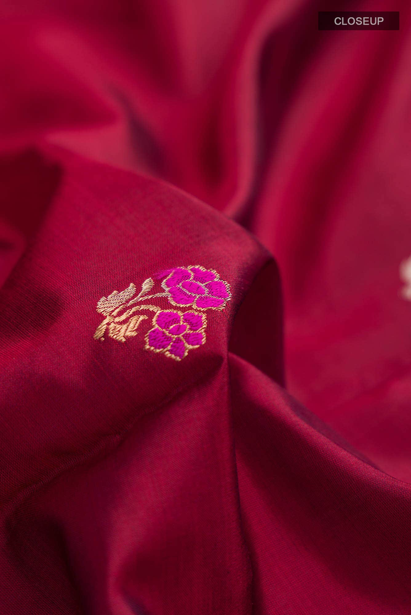 Maroon Banarasi Katan Silk Saree