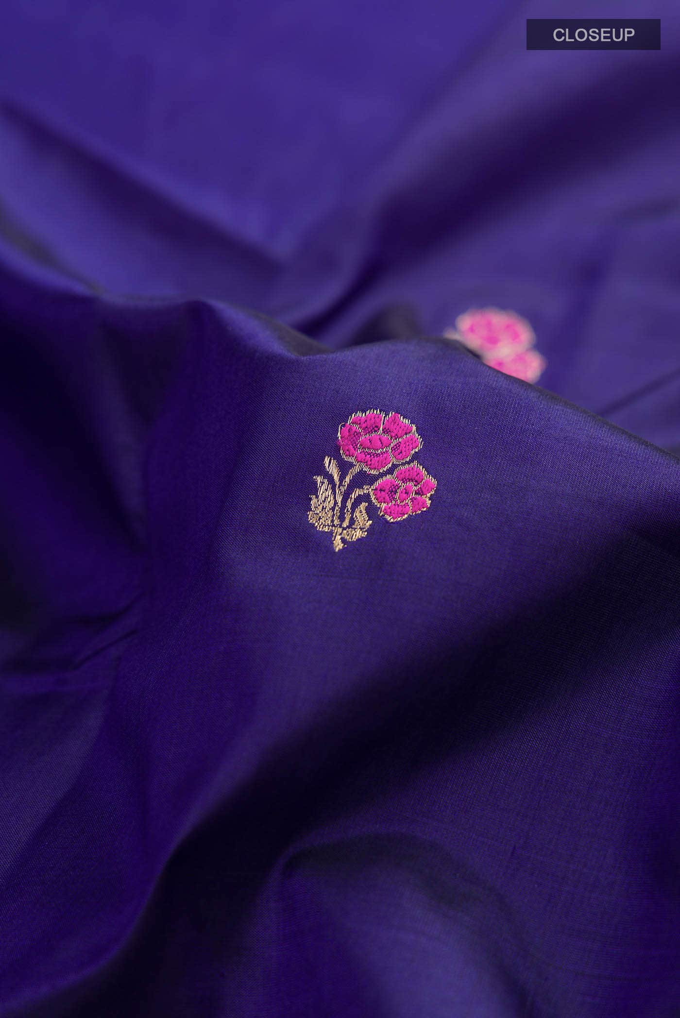 Blue Banarasi Katan Silk Saree