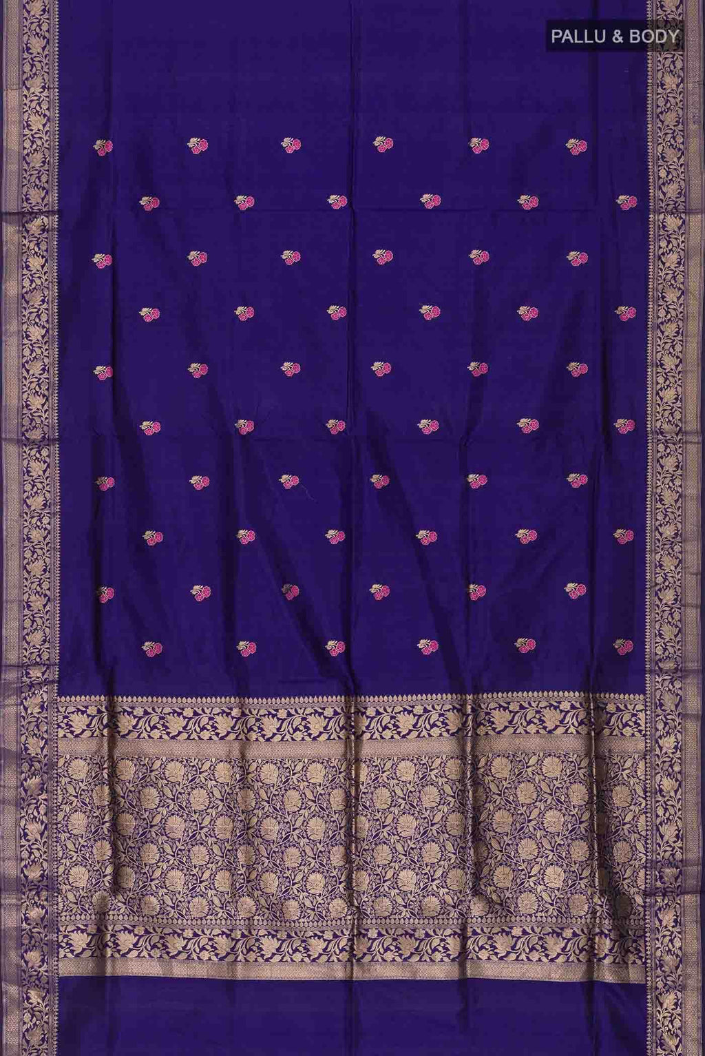 Blue Banarasi Katan Silk Saree