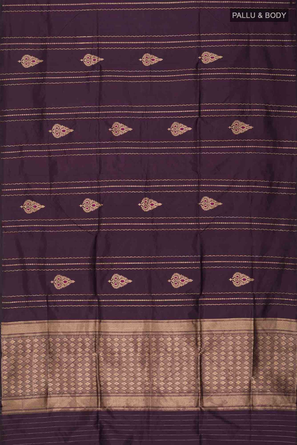 Purple Banarasi Katan Silk Saree