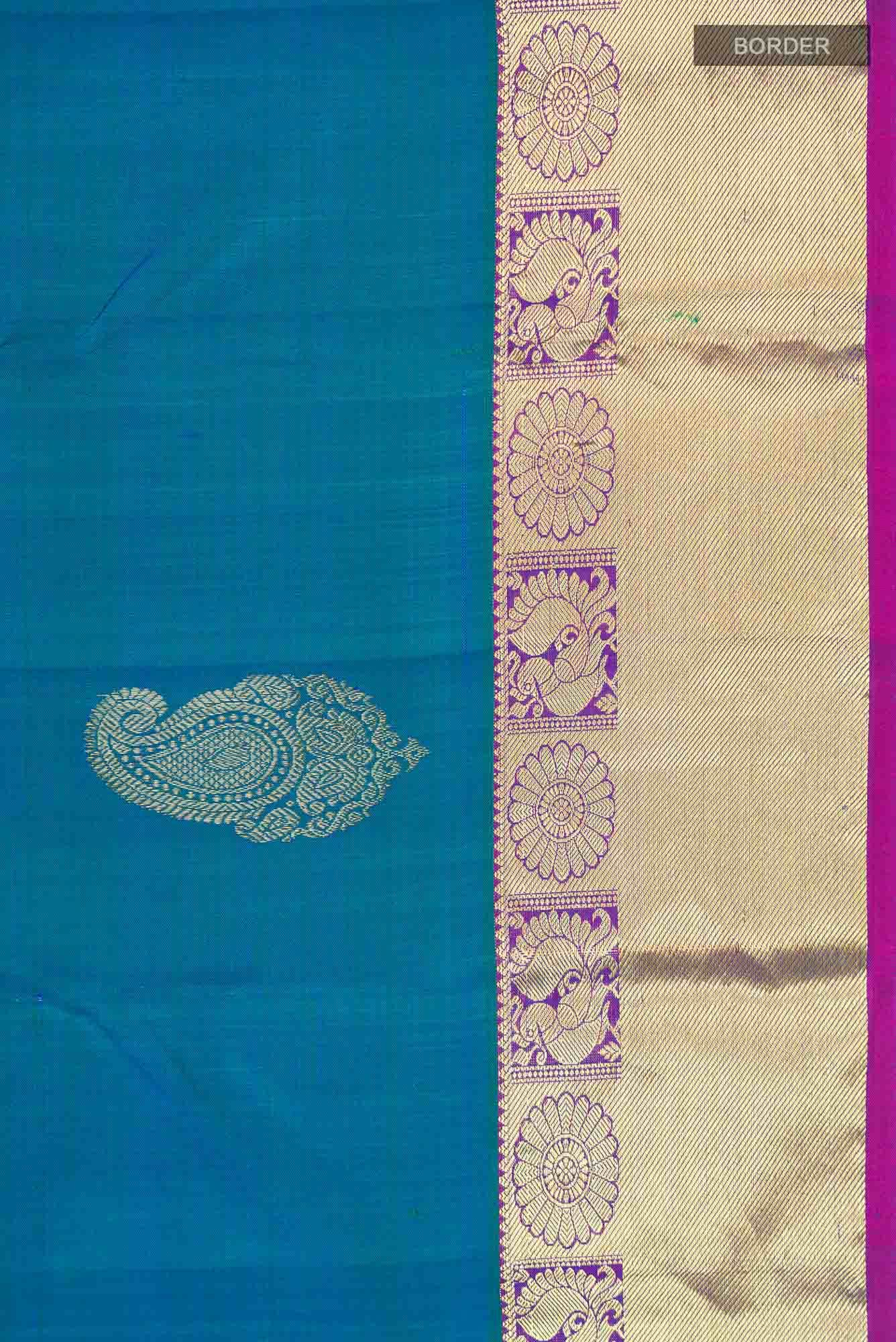 Blue Kanchipuram Silk Saree