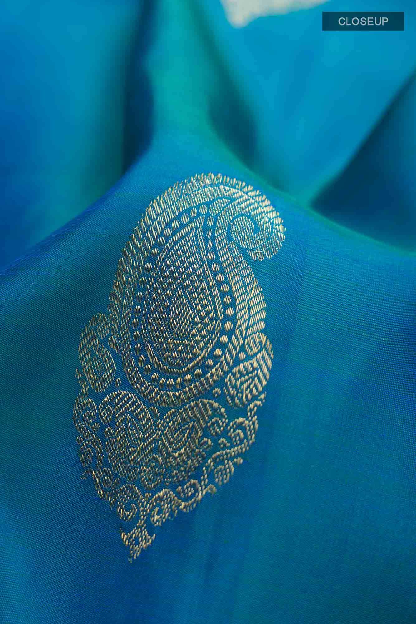 Blue Kanchipuram Silk Saree