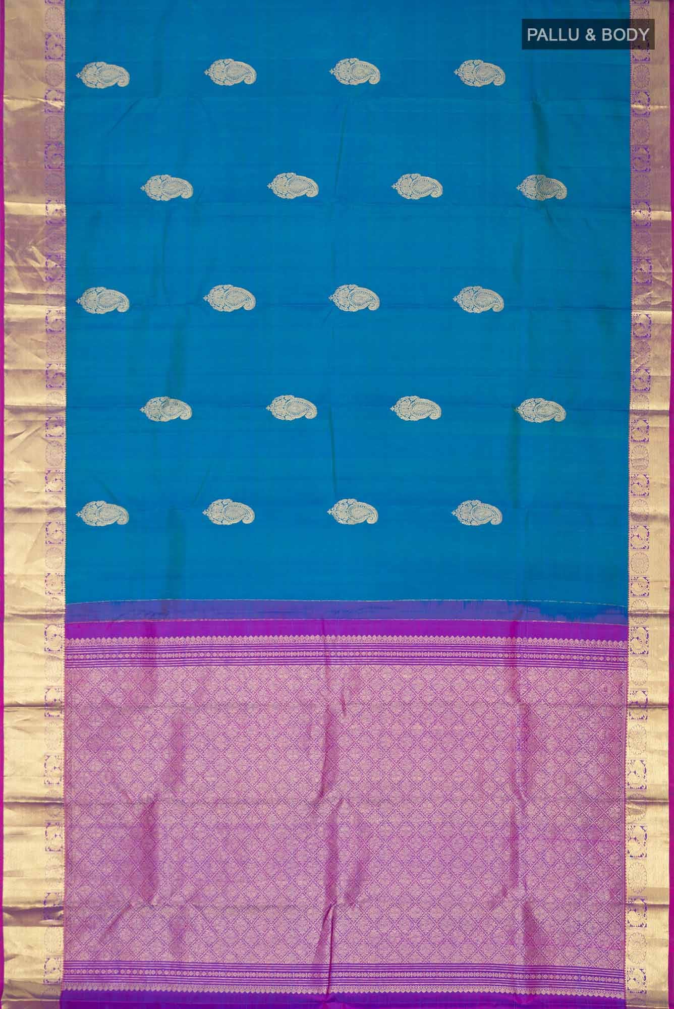 Blue Kanchipuram Silk Saree