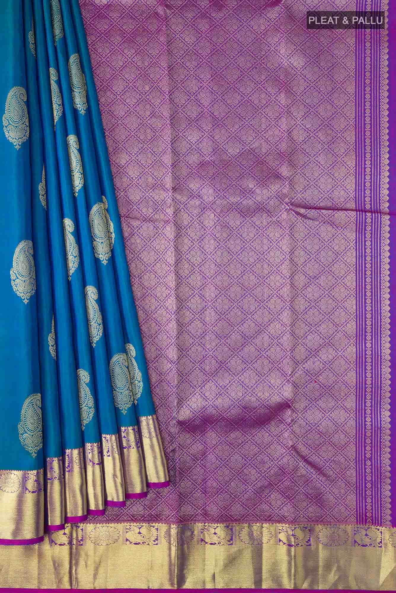 Blue Kanchipuram Silk Saree
