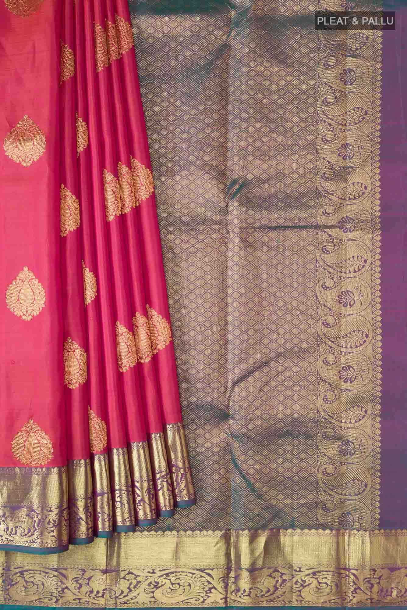 Pink Kanchipuram Silk Saree