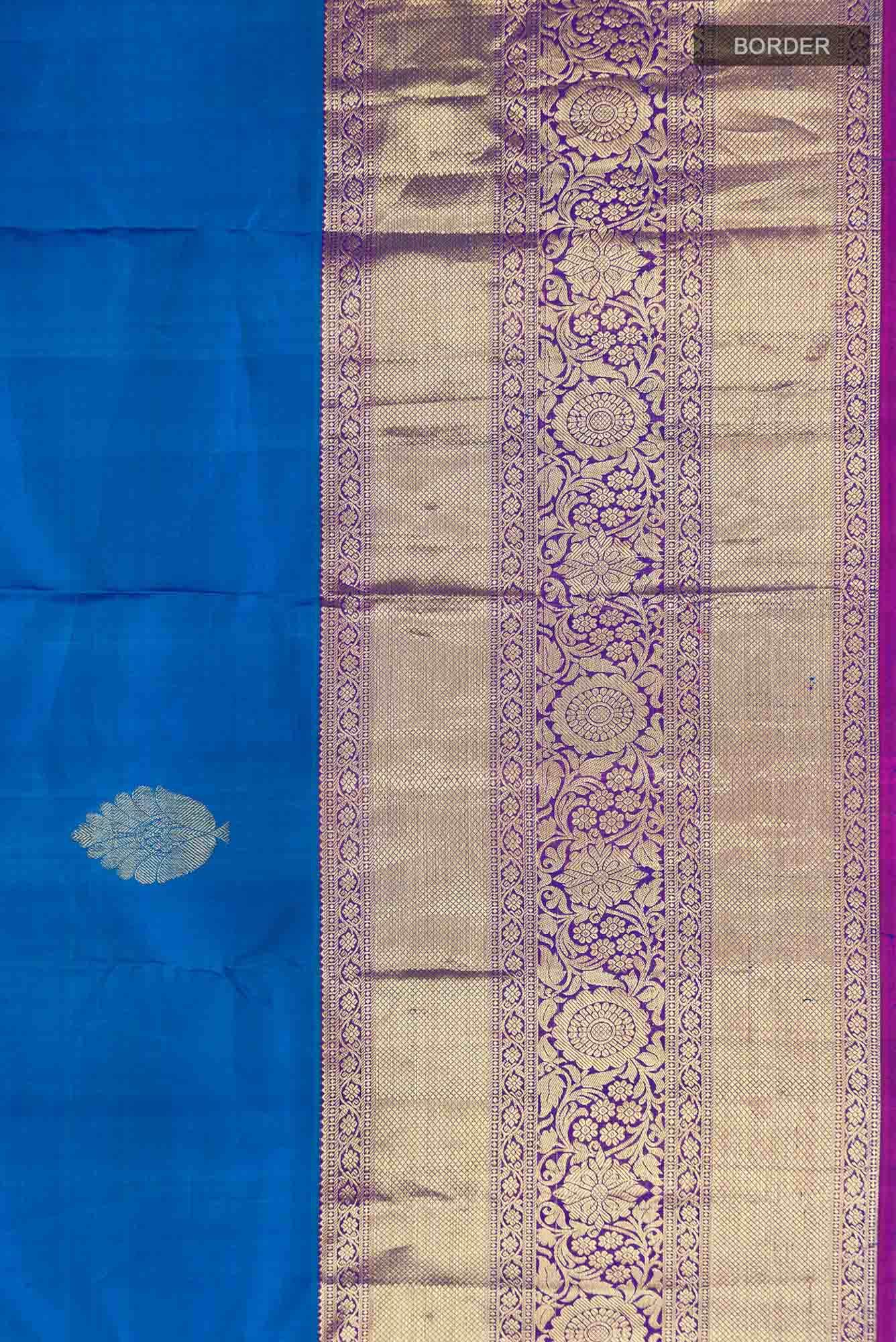 Blue Kanchipuram Silk Saree