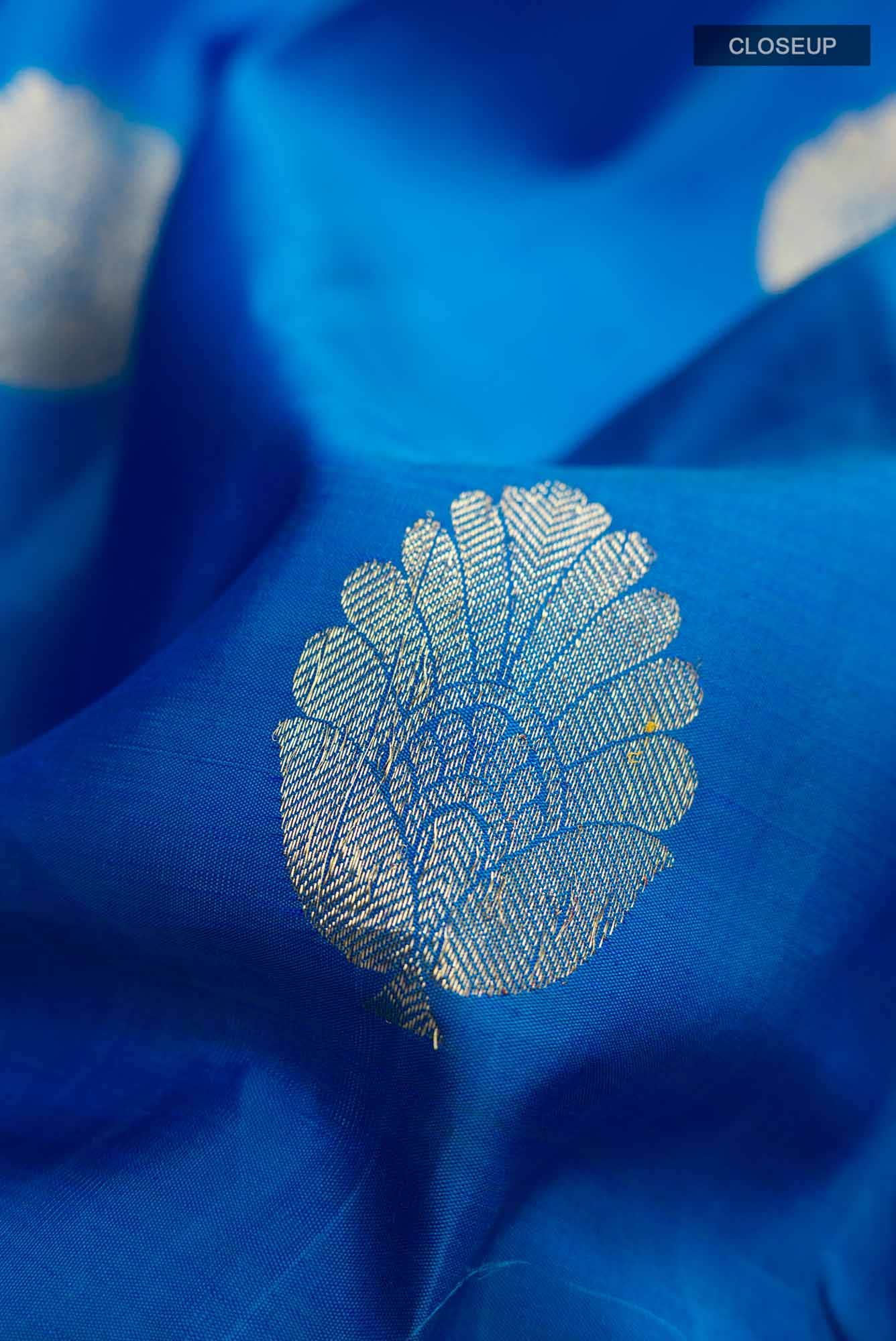 Blue Kanchipuram Silk Saree