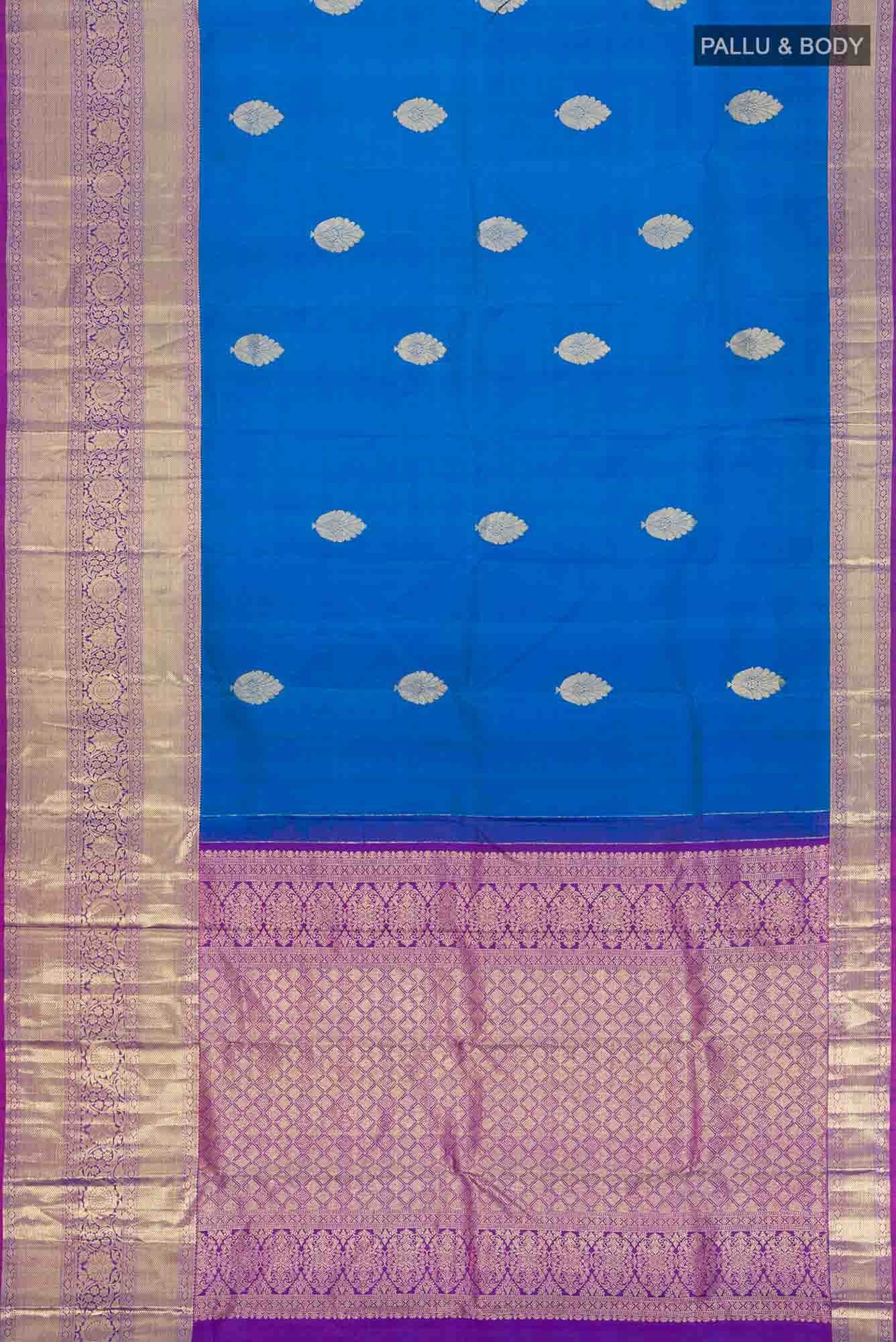 Blue Kanchipuram Silk Saree