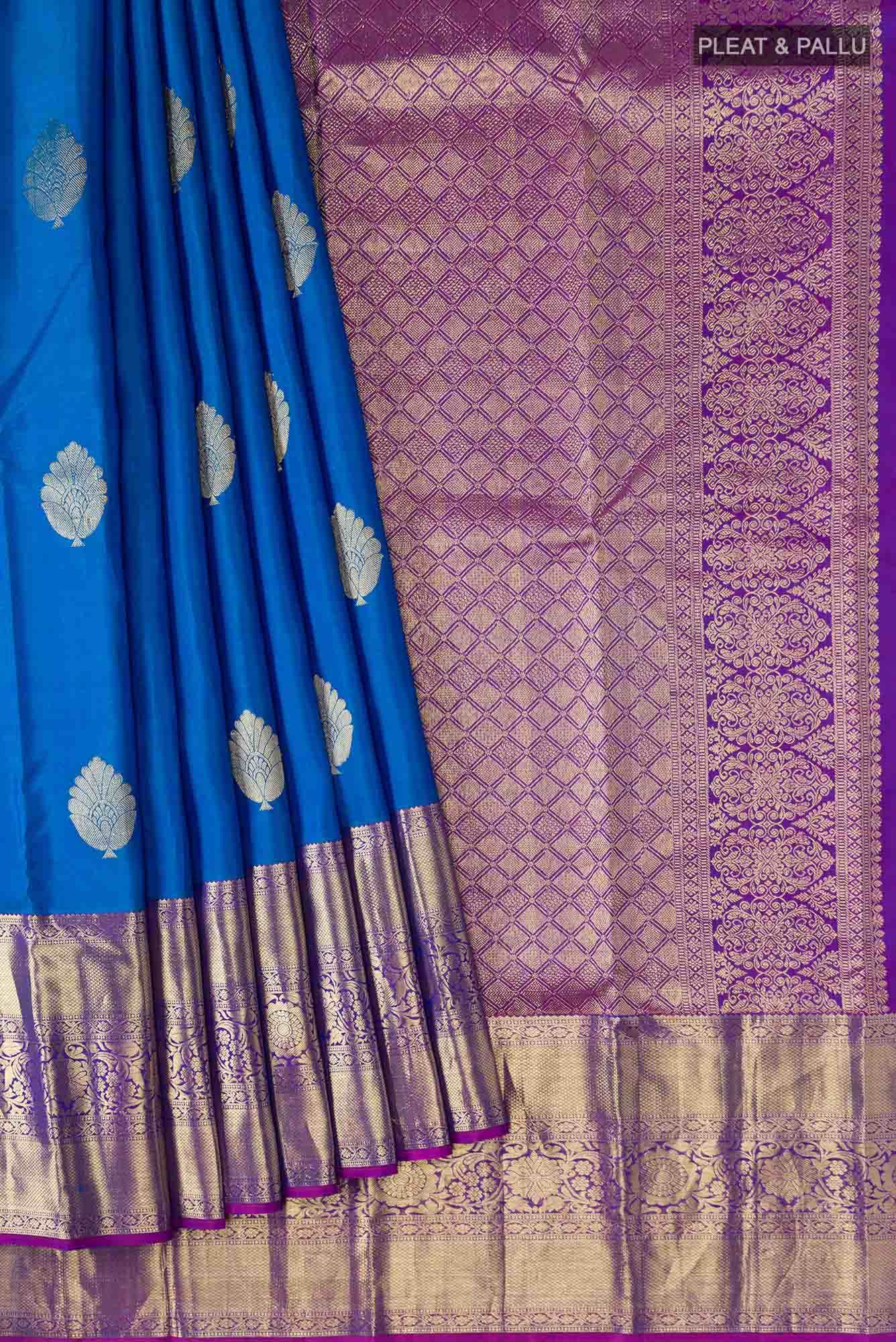 Blue Kanchipuram Silk Saree