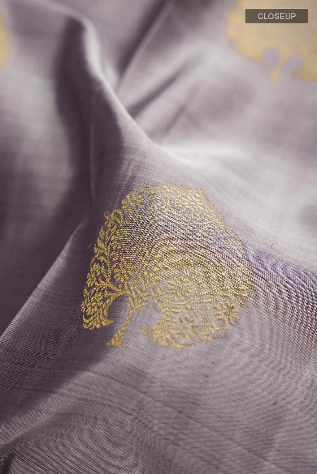 Grey Kanchipuram Silk Saree