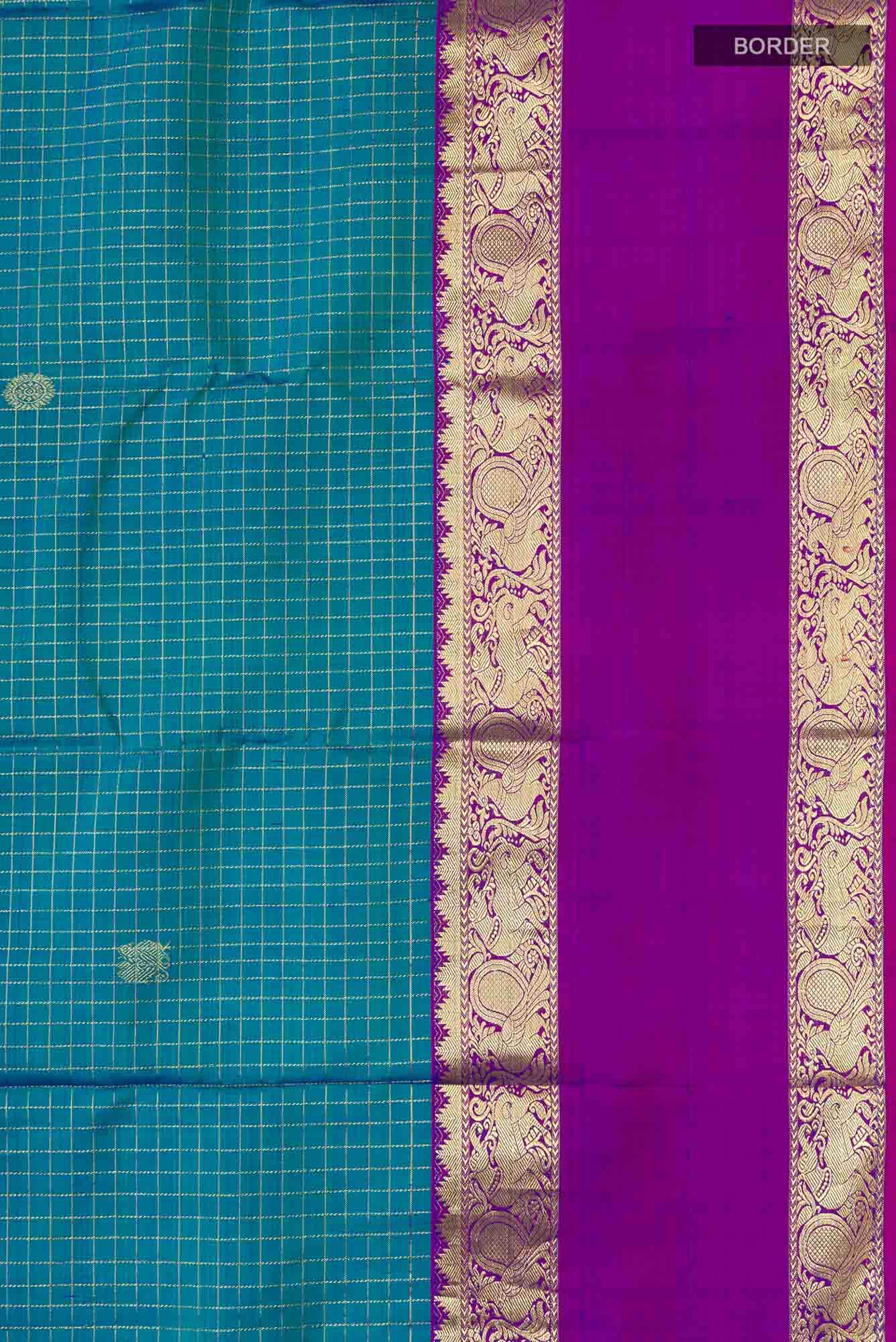 Blue Kanchipuram Silk Saree