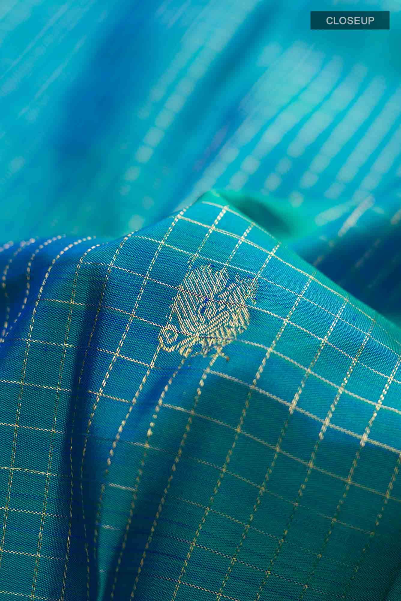 Blue Kanchipuram Silk Saree