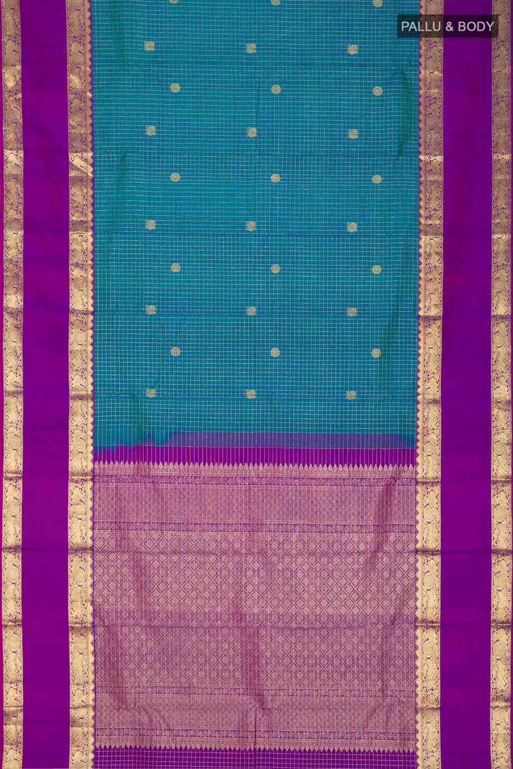 Blue Kanchipuram Silk Saree
