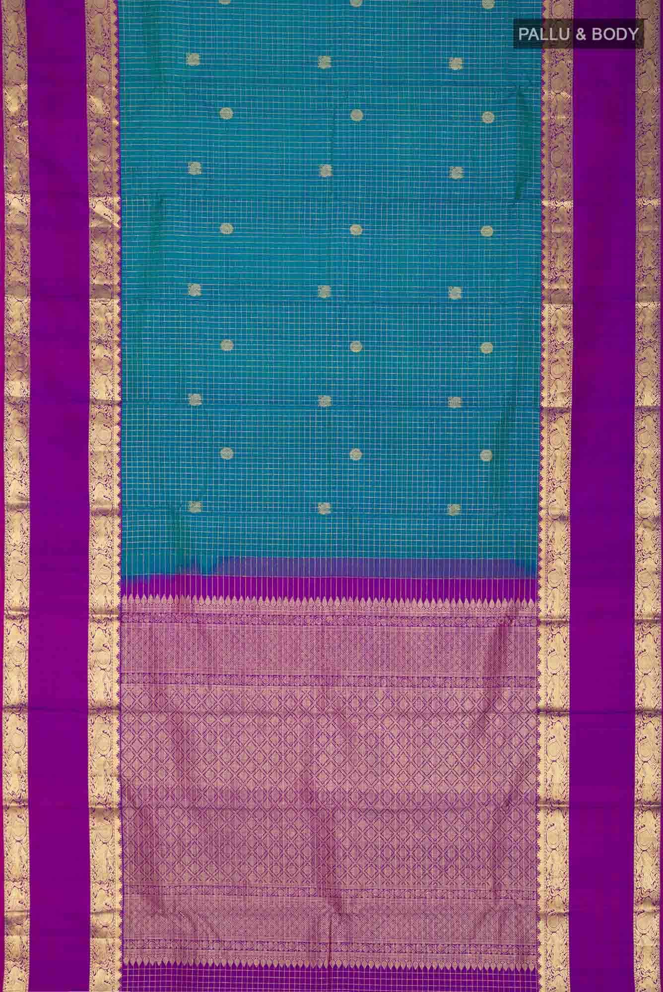 Blue Kanchipuram Silk Saree