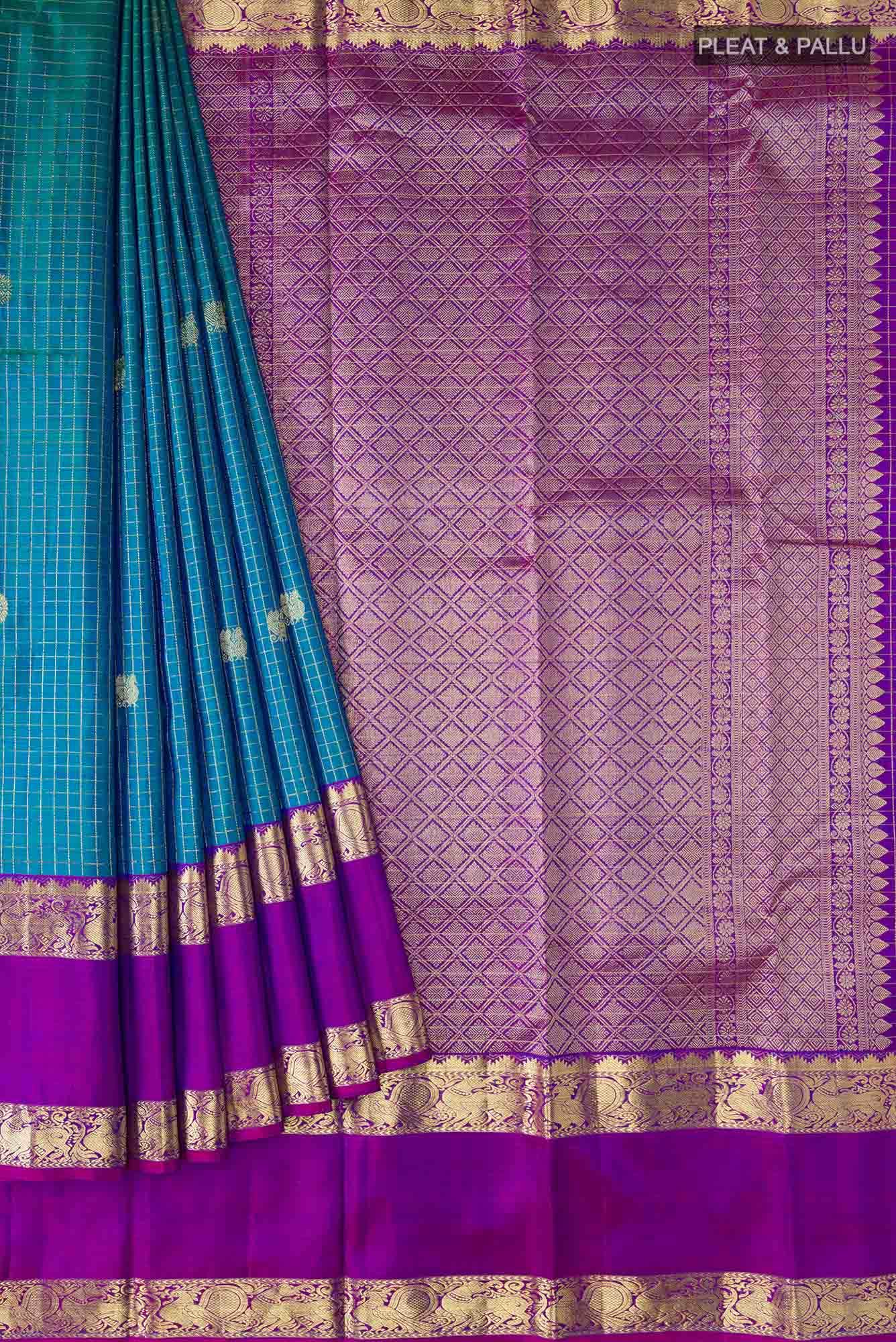 Blue Kanchipuram Silk Saree