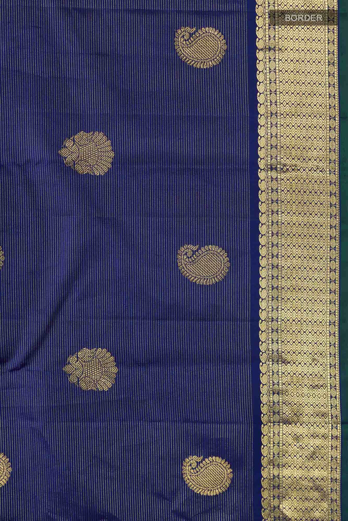 Blue Kanchipuram Silk Saree