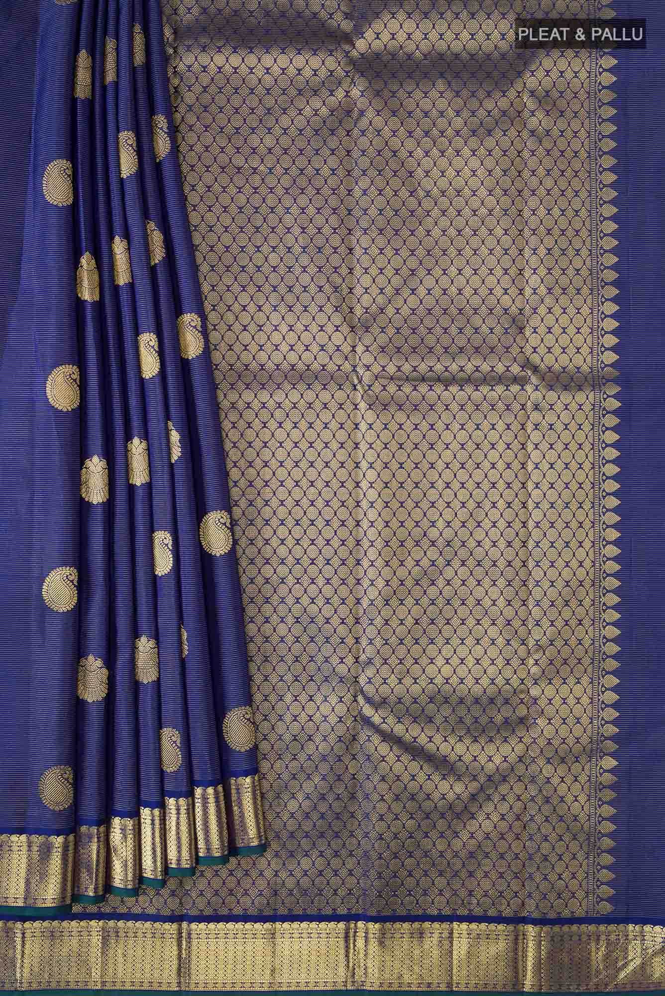 Blue Kanchipuram Silk Saree