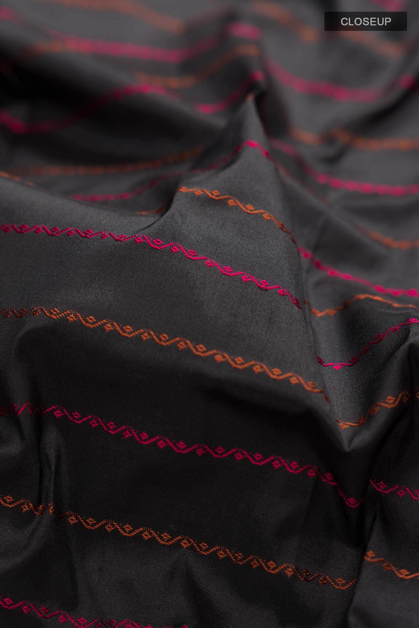 Black Bangalore Silk Saree
