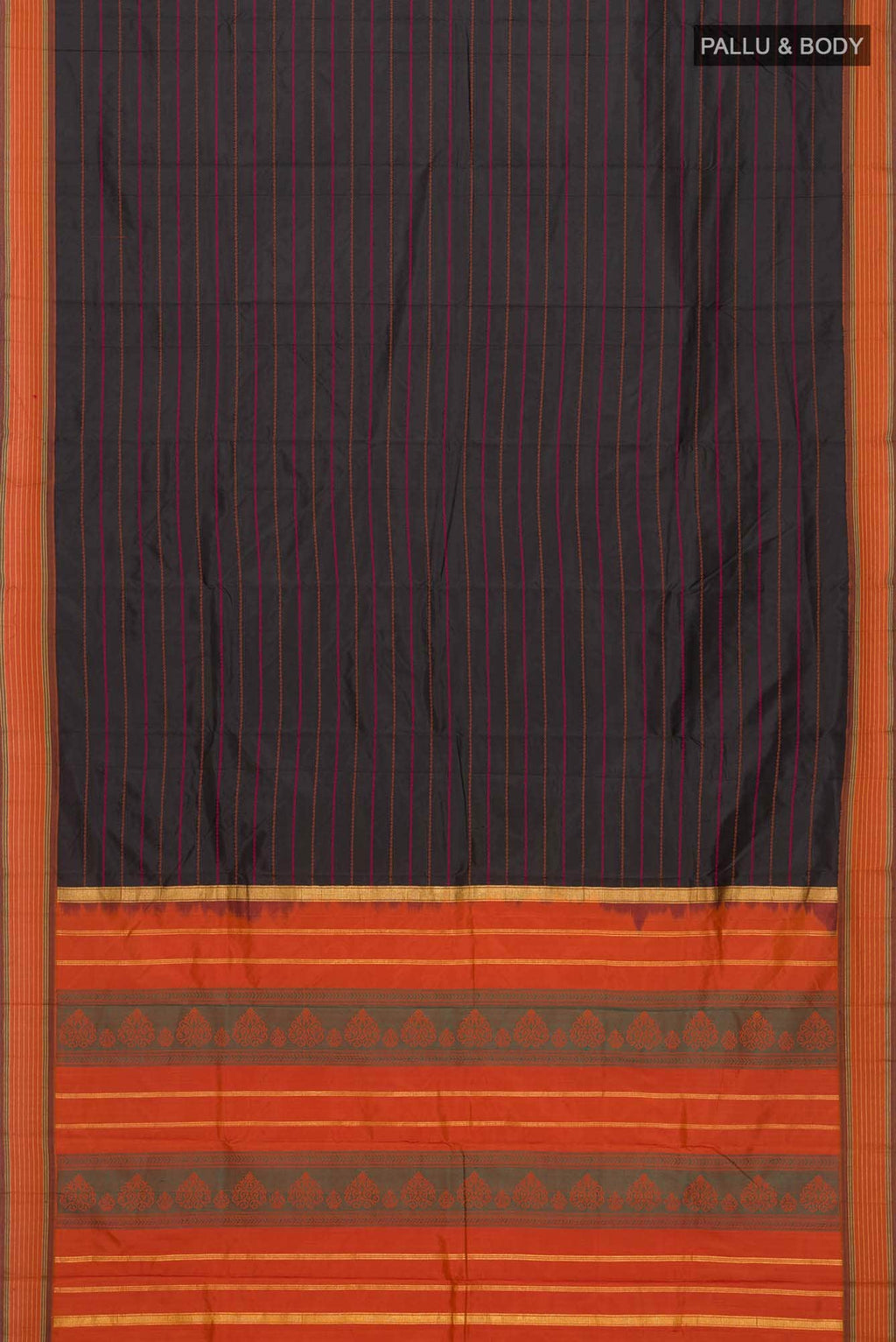 Black Bangalore Silk Saree