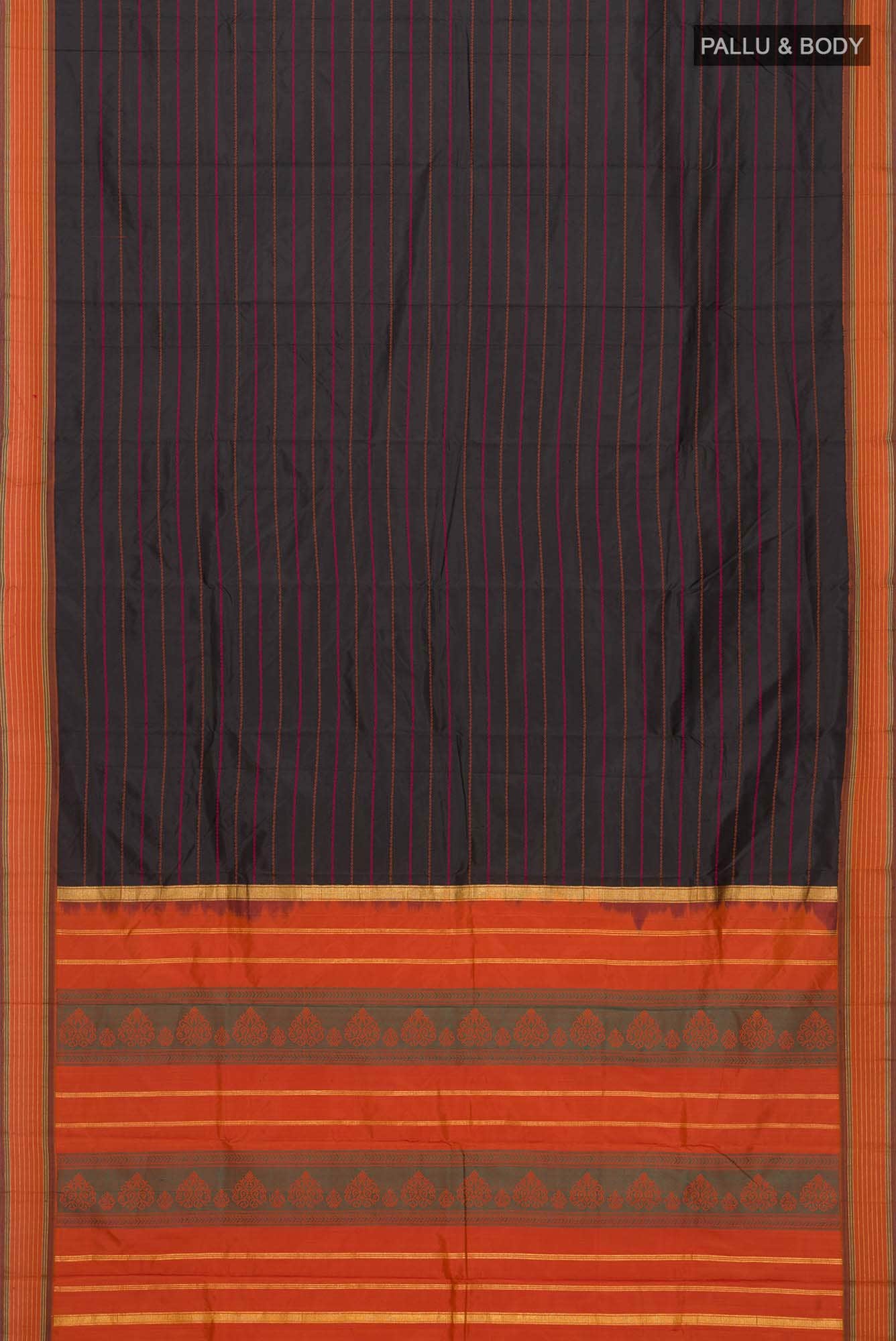 Black Bangalore Silk Saree