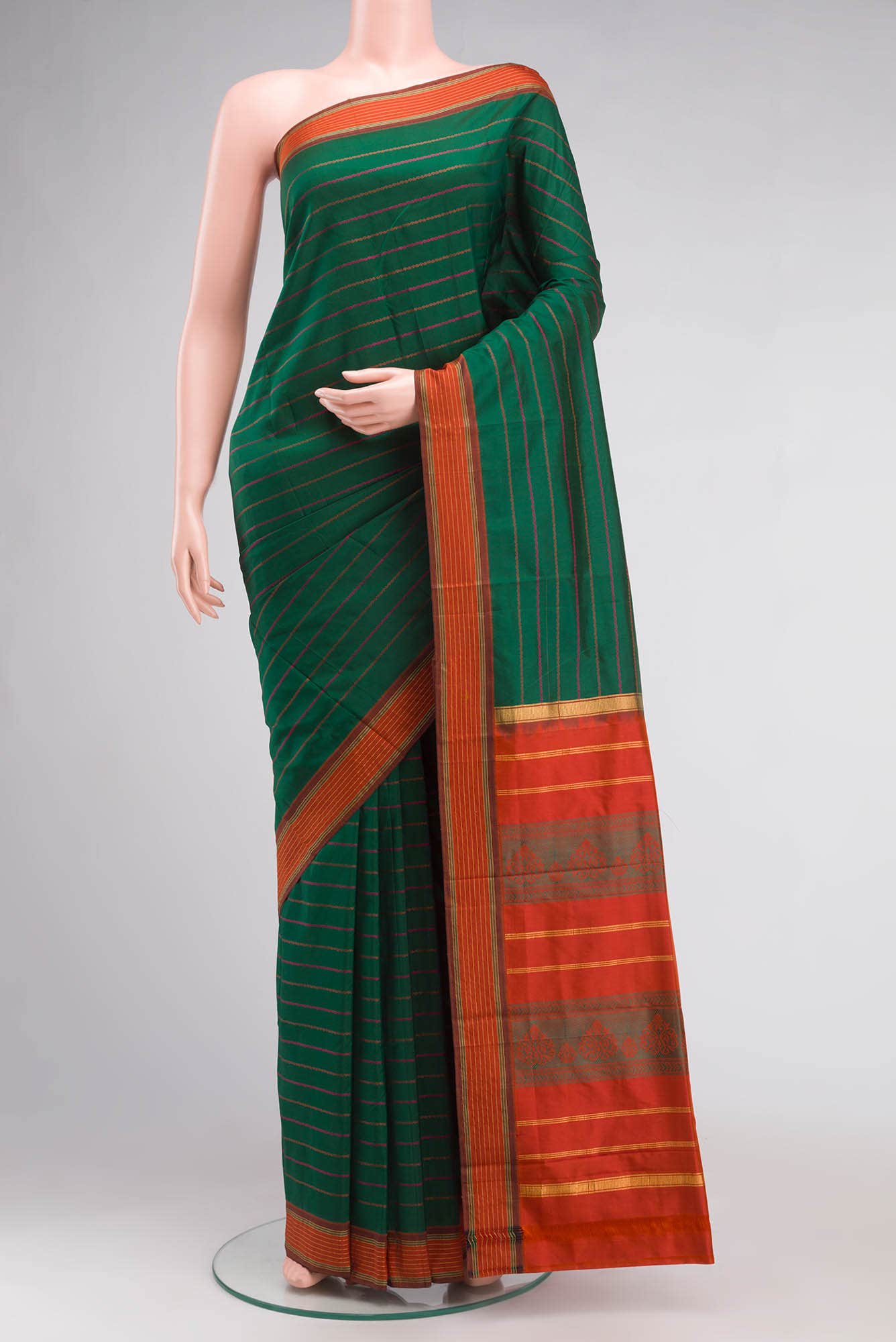 Green Bangalore Silk Saree