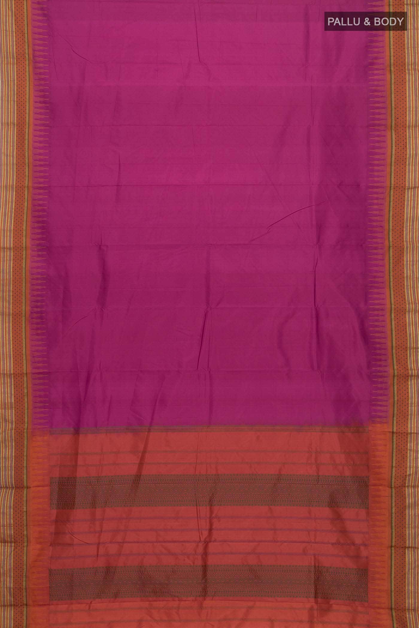 Magenta Bangalore Silk Saree