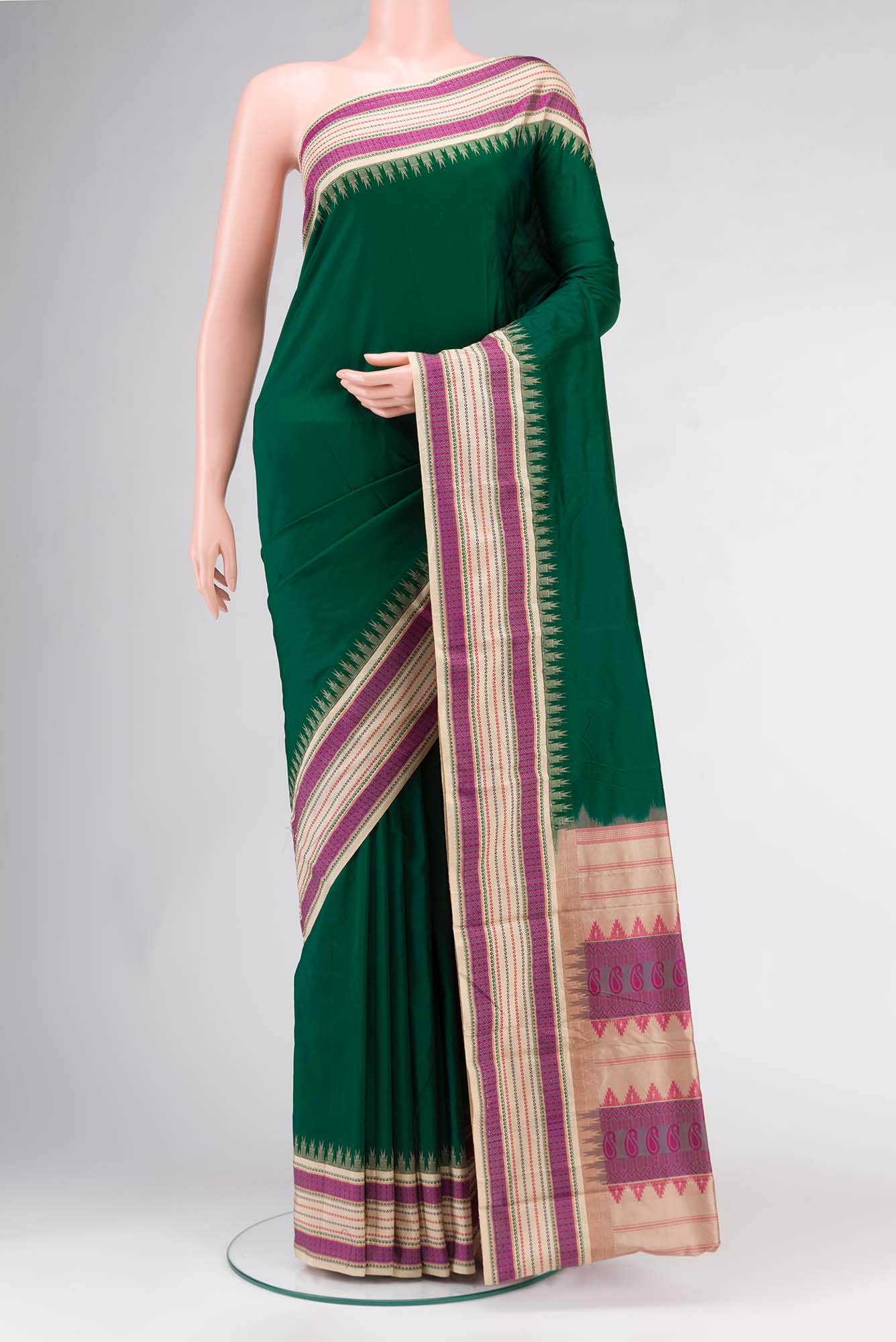 Green Bangalore Silk Saree