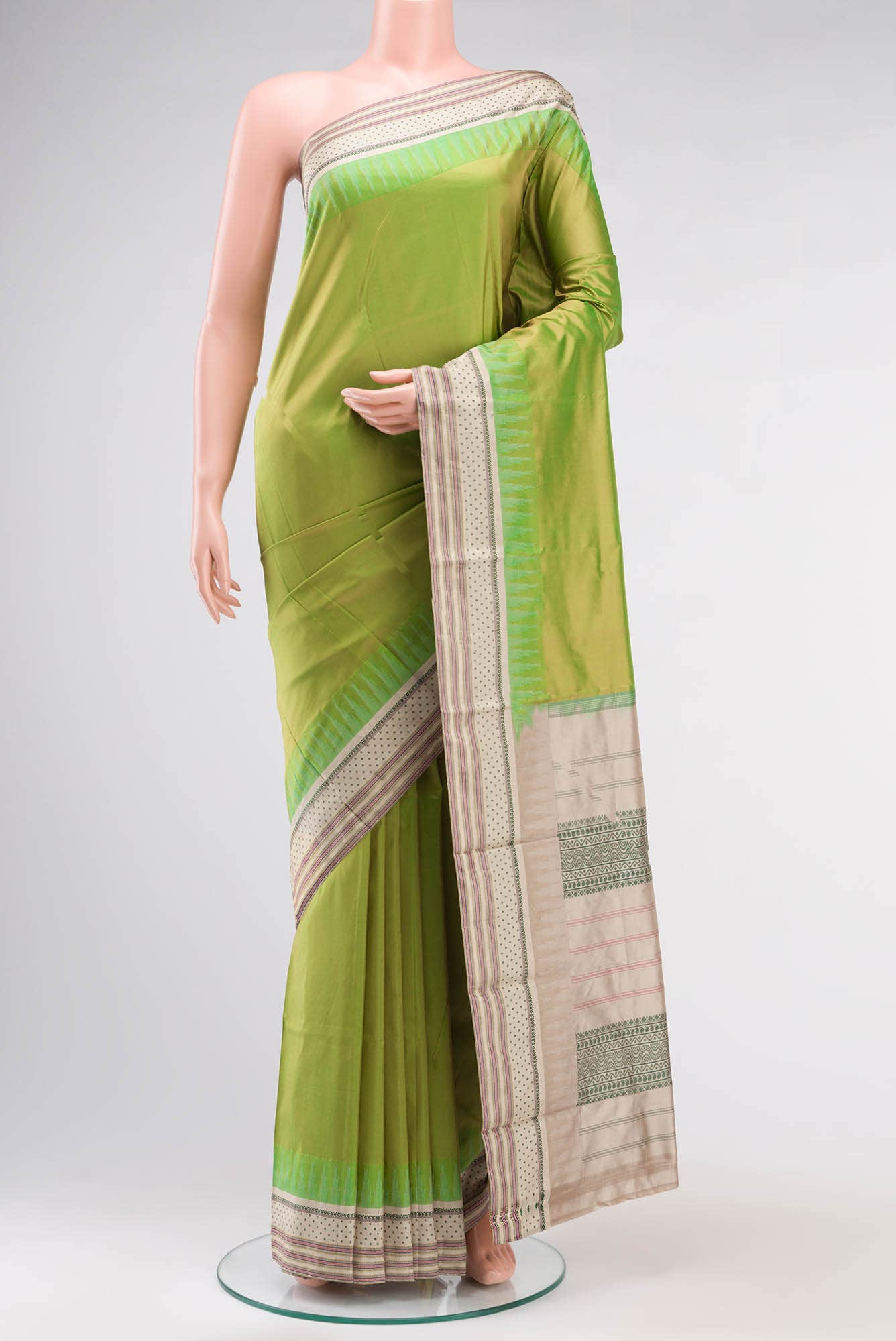 Green Bangalore Silk Saree