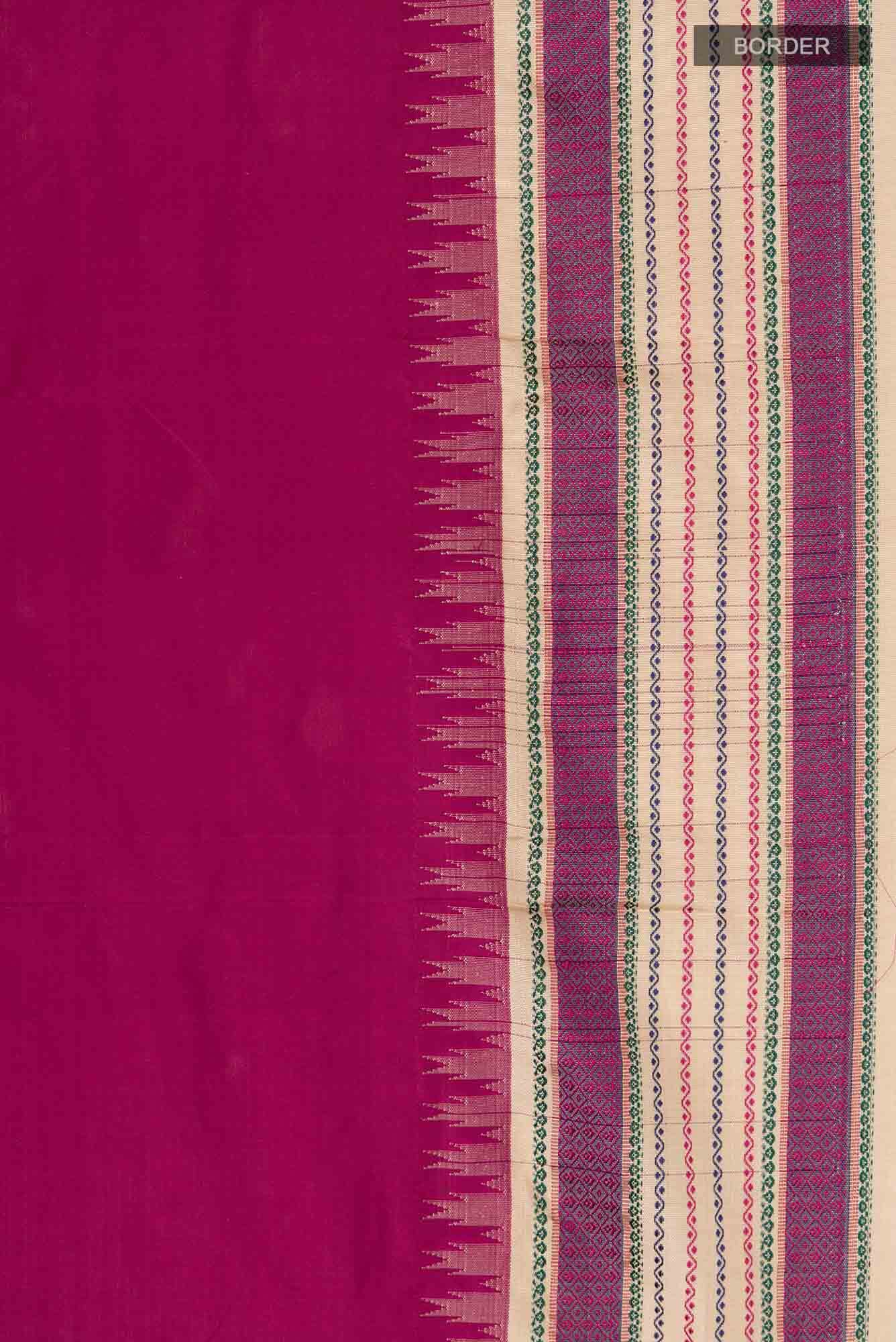 Dark Pink Bangalore Silk Saree