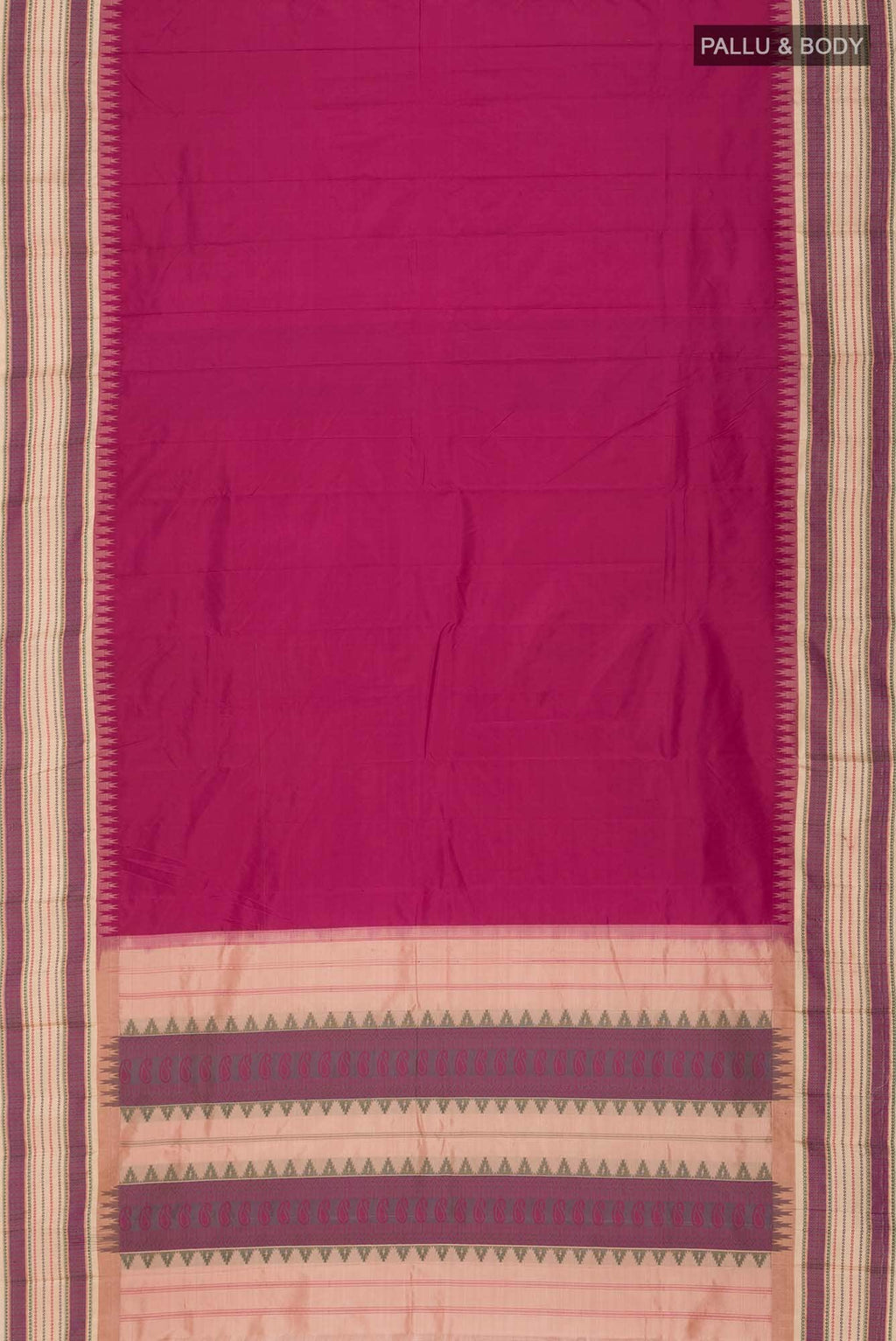 Dark Pink Bangalore Silk Saree